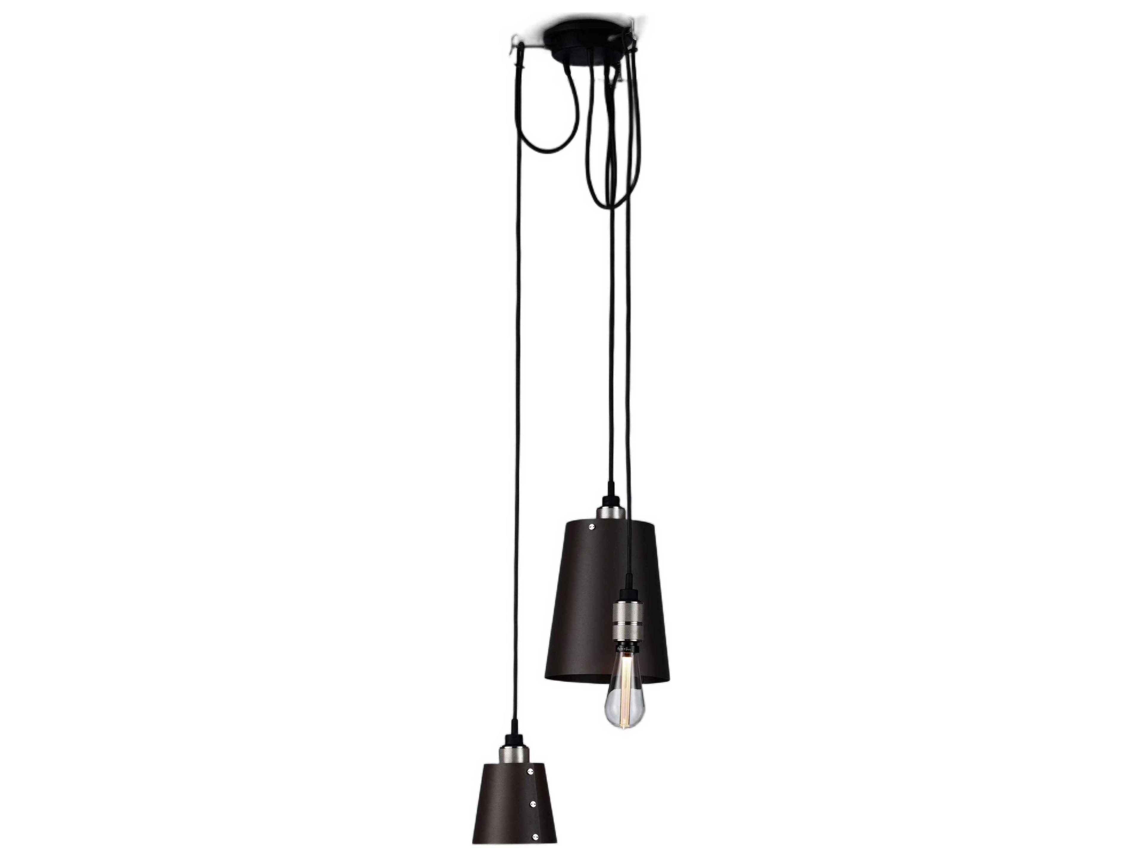 Buster + Punch Hooked 3-Light Steel Black Mini Pendant
