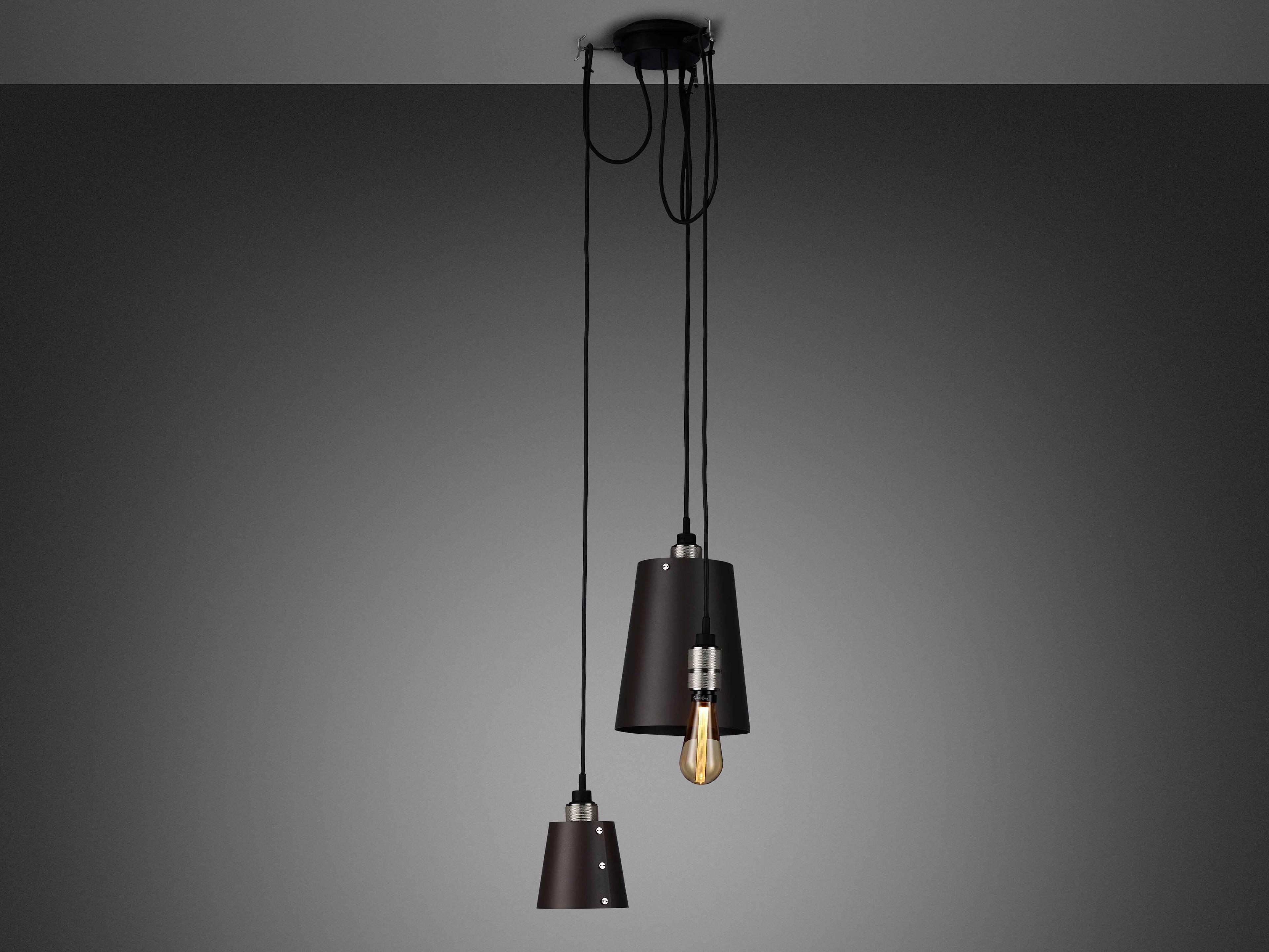 Buster + Punch Hooked 3-Light Steel Black Mini Pendant