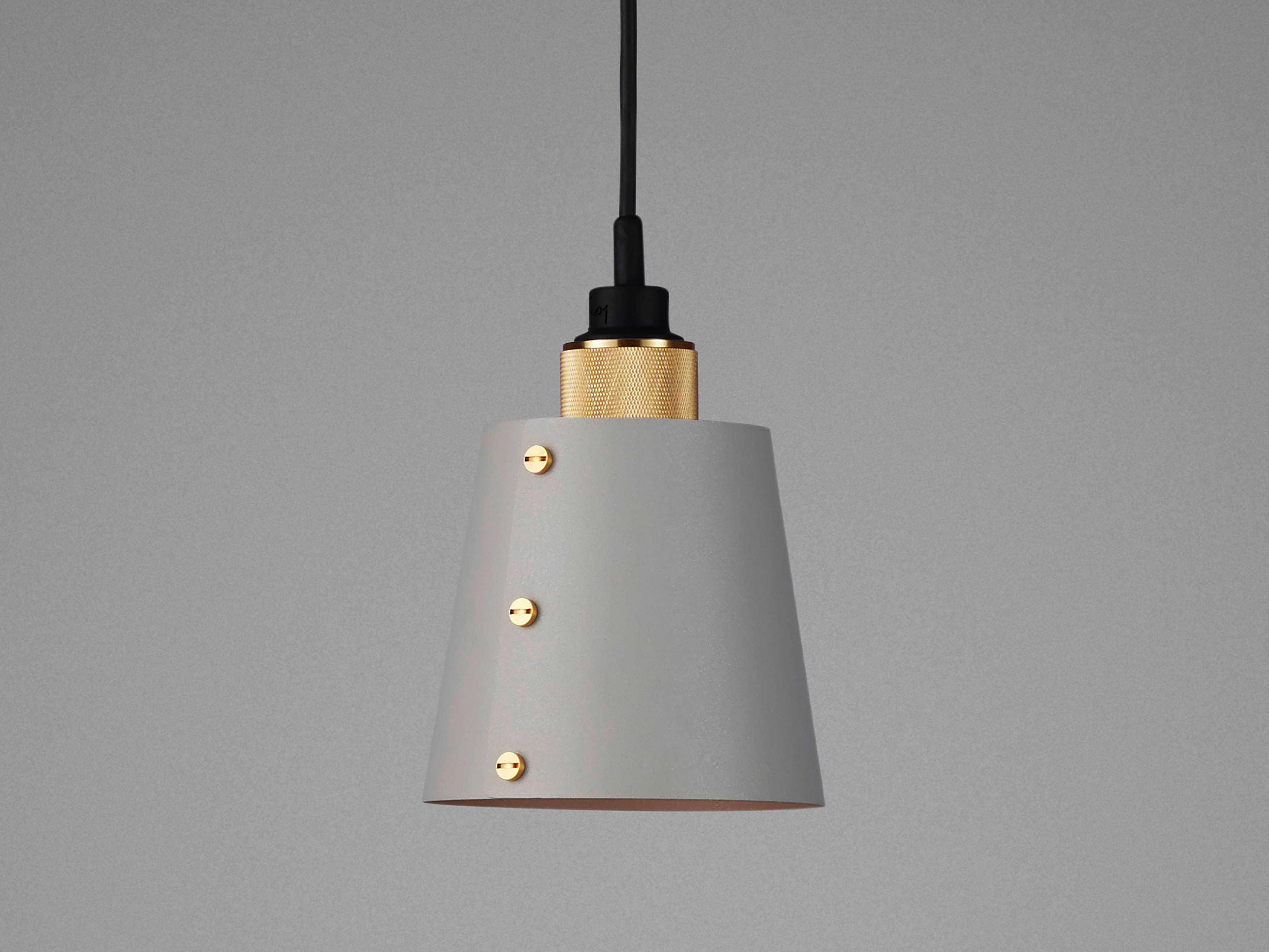 Buster + Punch Hooked 1-Light Brass Gray Mini Pendant