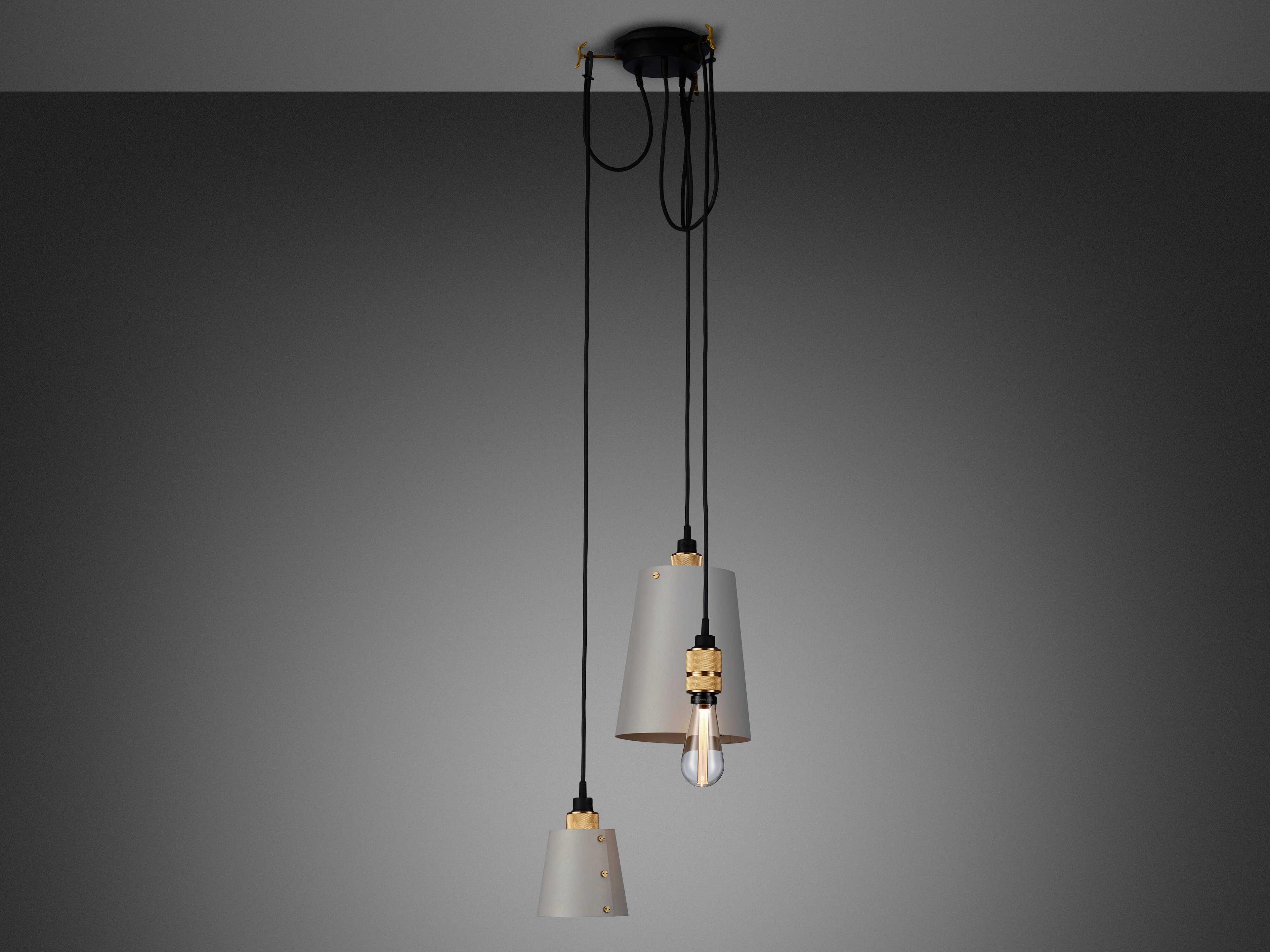 Buster + Punch Hooked 3-Light Brass Gray Mini Pendant