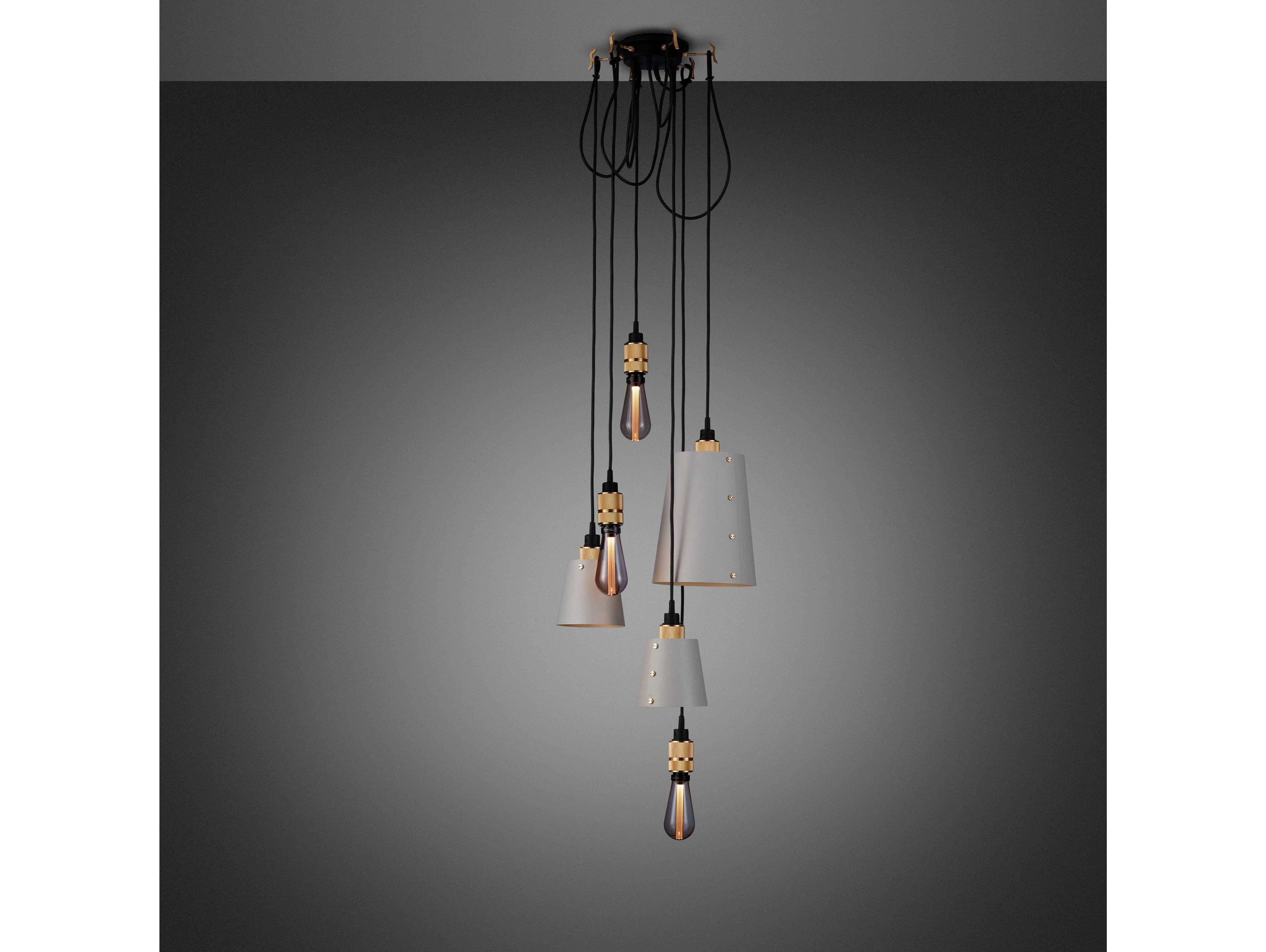 Buster + Punch Hooked 6-Light Brass Gray Mini Pendant