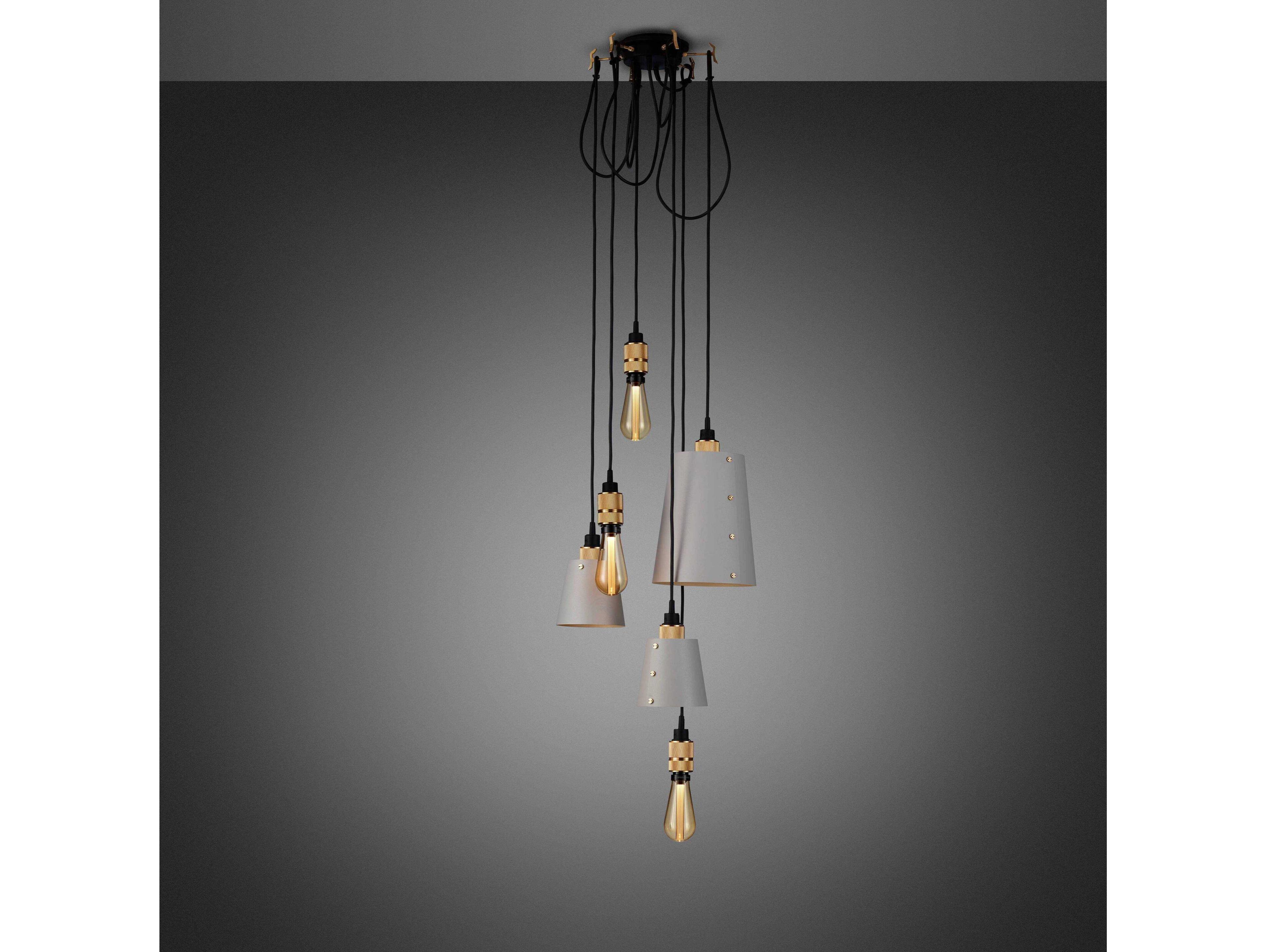 Buster + Punch Hooked 6-Light Brass Gray Mini Pendant