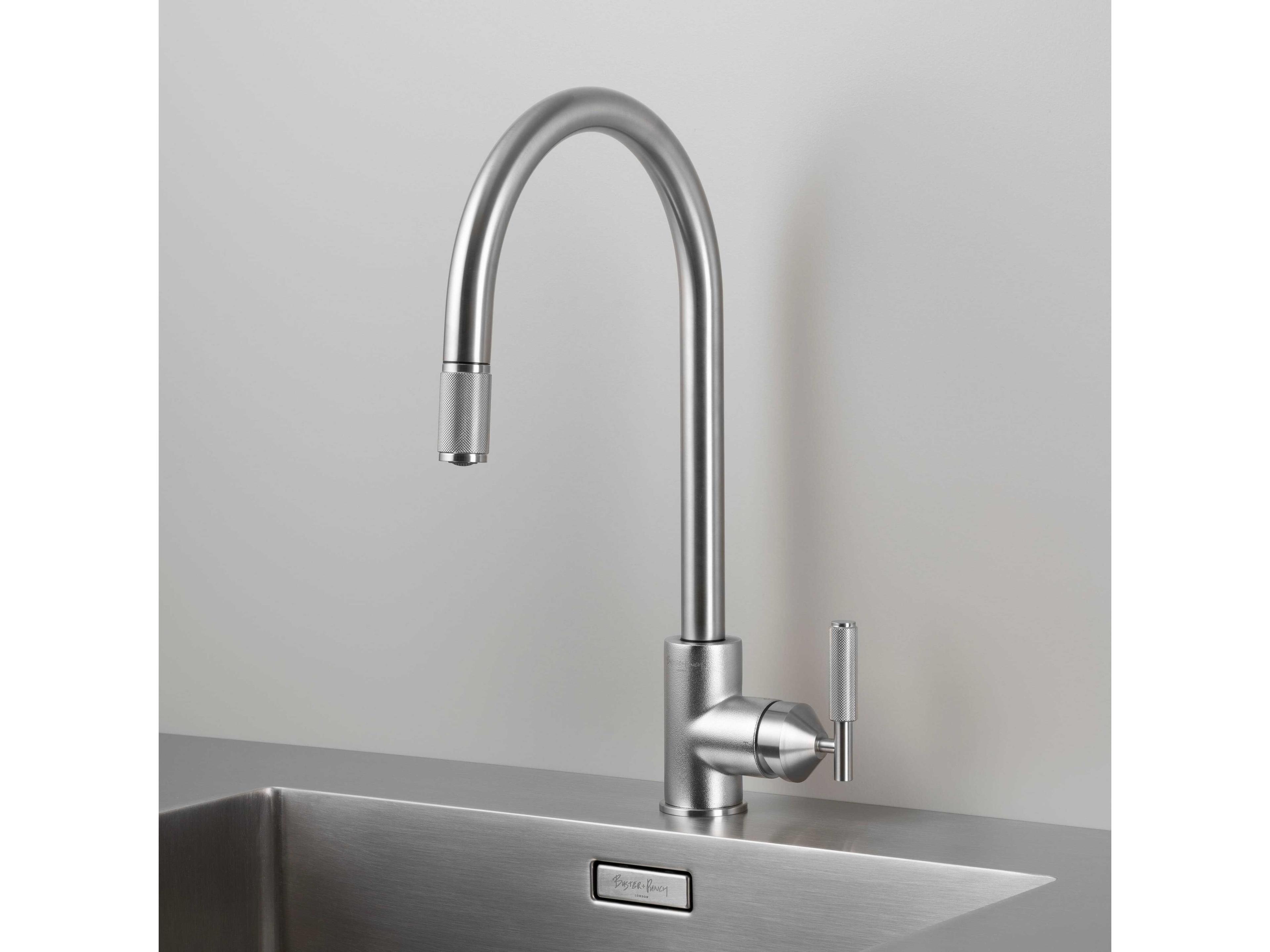 Buster + Punch Steel Pull-Out Mixer Kitchen Faucet