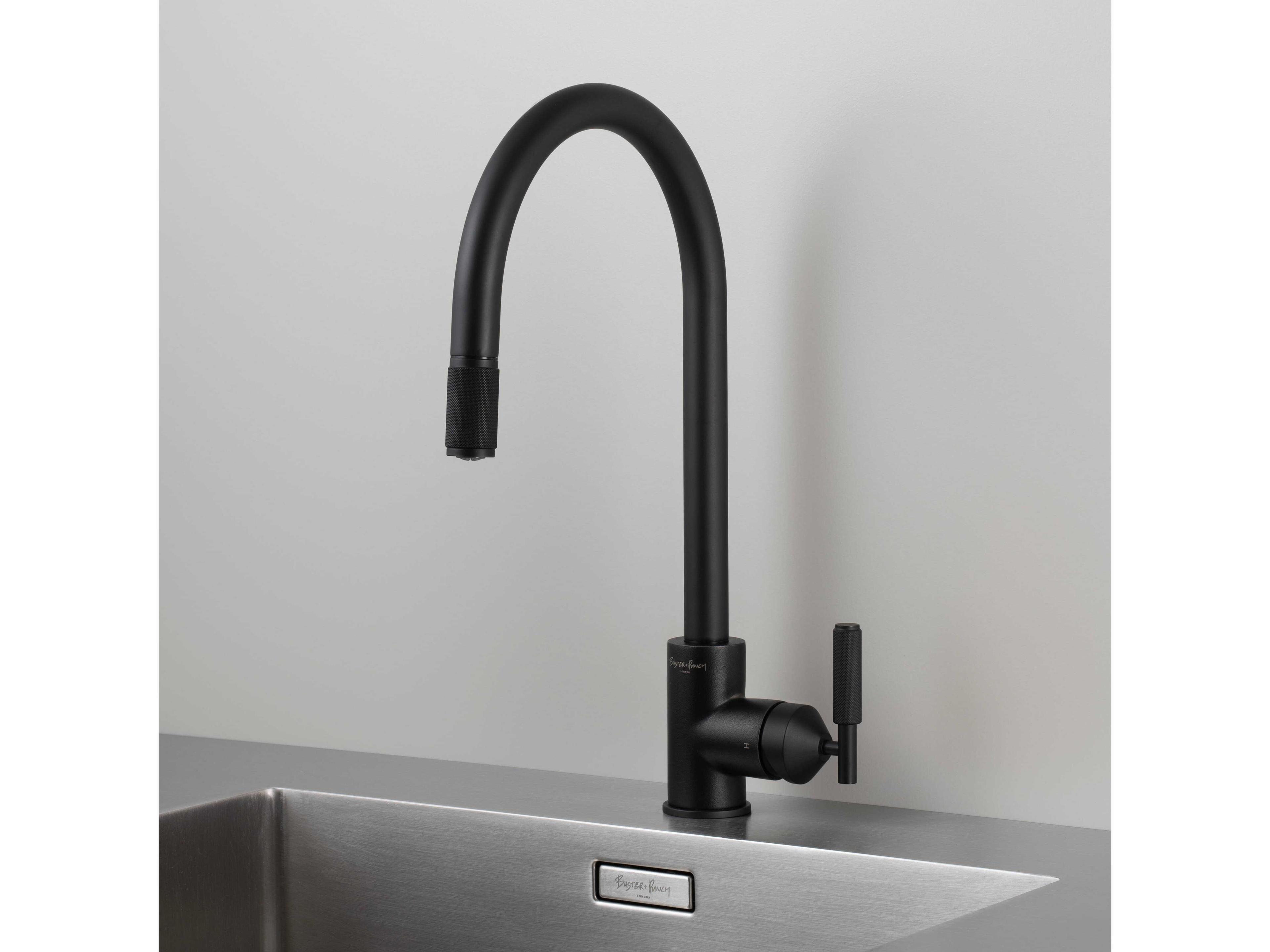 Buster + Punch Welders Black Pull-Out Mixer Kitchen Faucet
