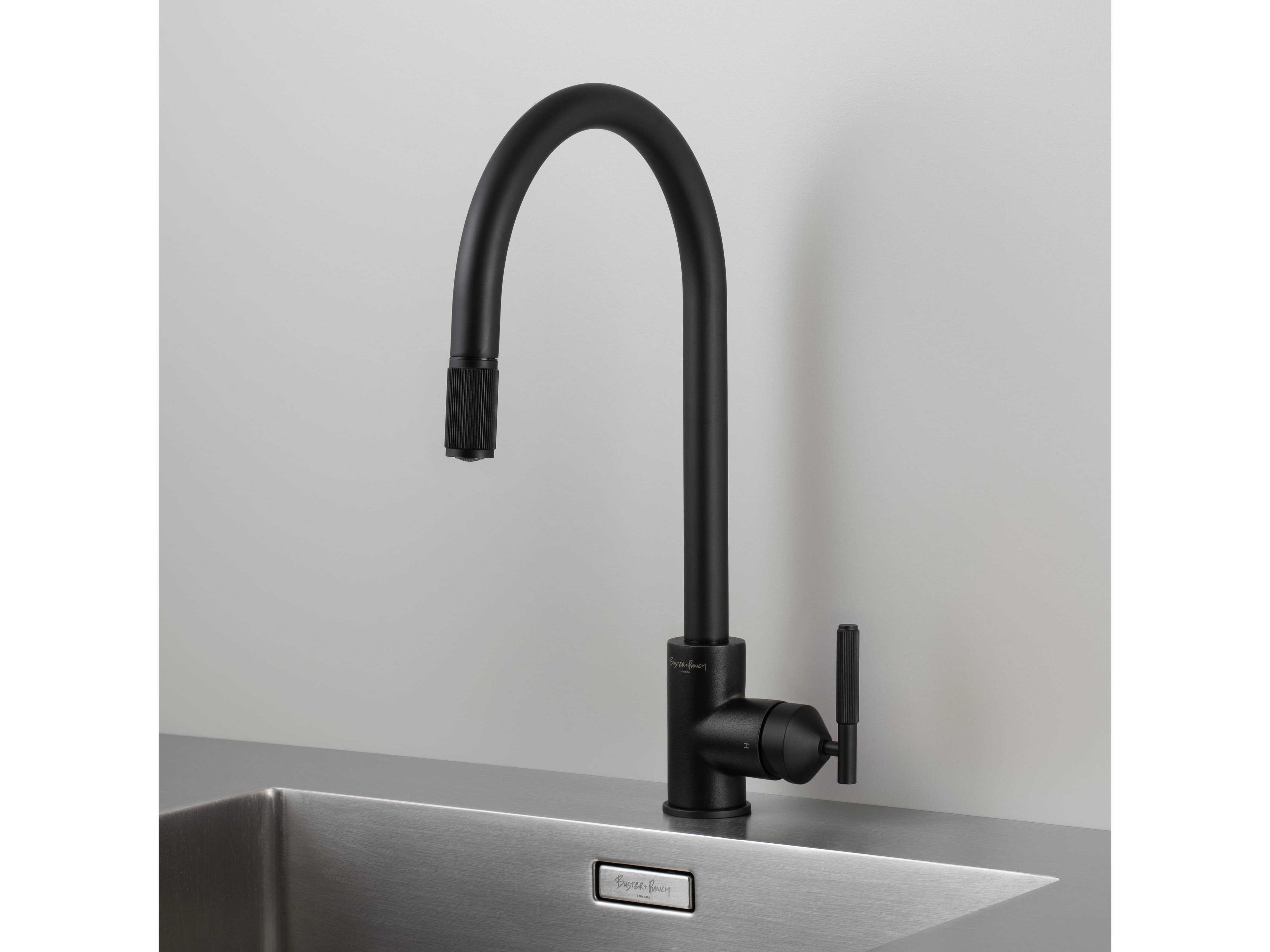 Buster + Punch Welders Black Pull-Out Mixer Kitchen Faucet