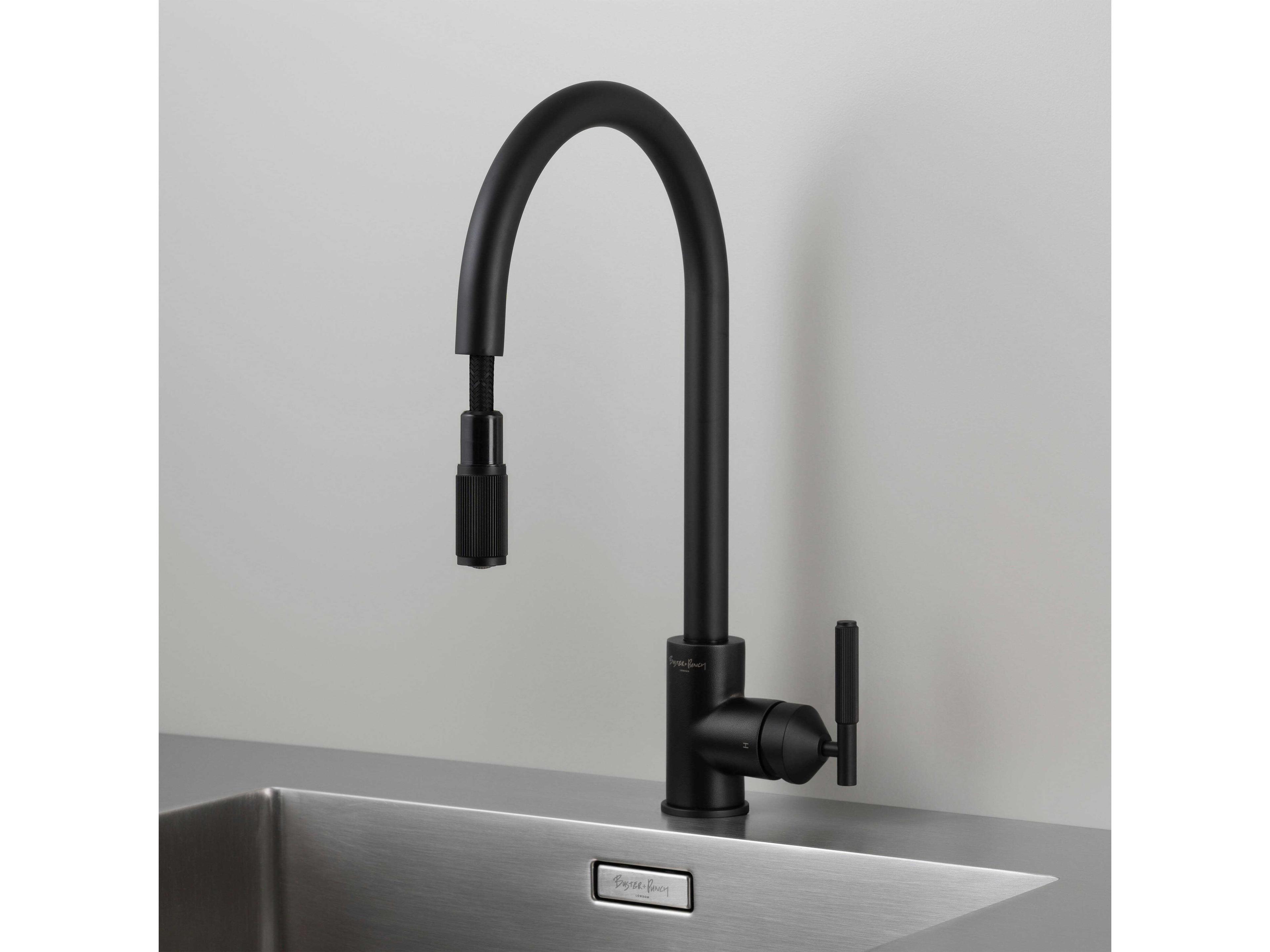 Buster + Punch Welders Black Pull-Out Mixer Kitchen Faucet