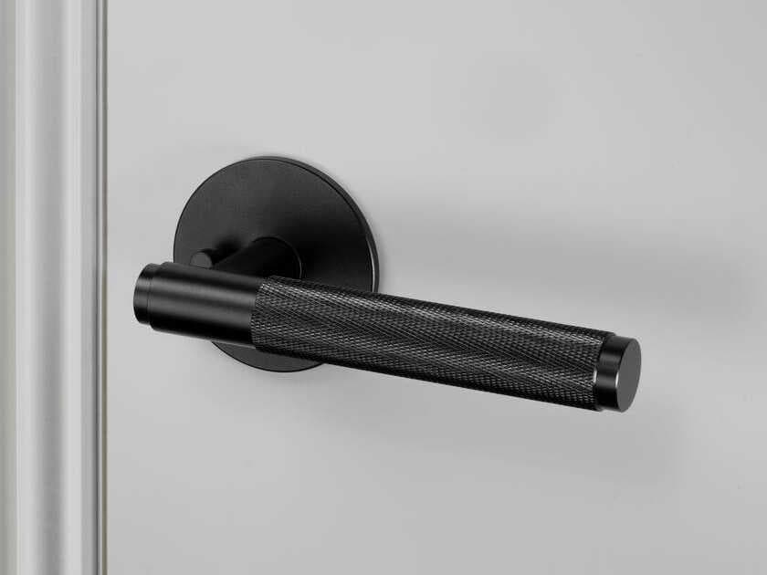 Buster + Punch Black Cross Privacy Door Handle Set