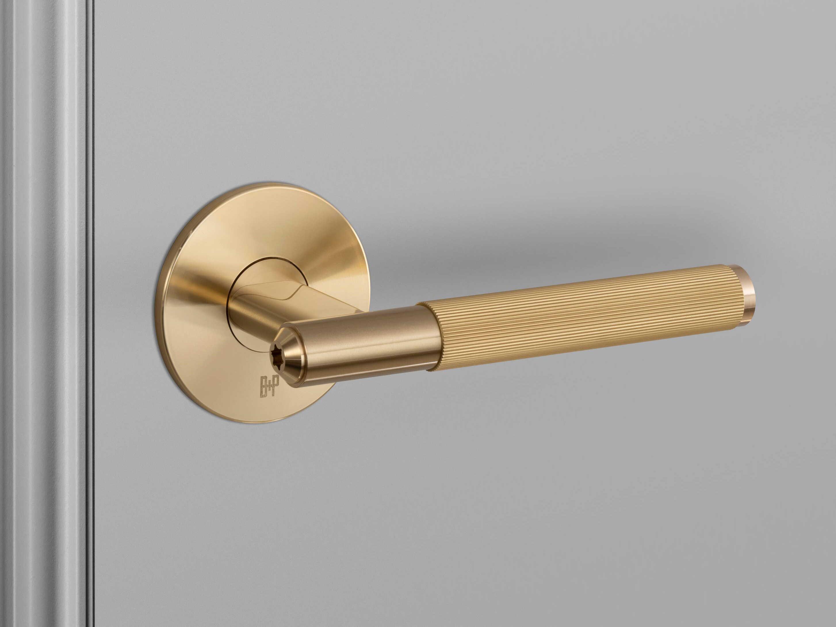 Buster + Punch Brass Linear Passage Door Handle Set