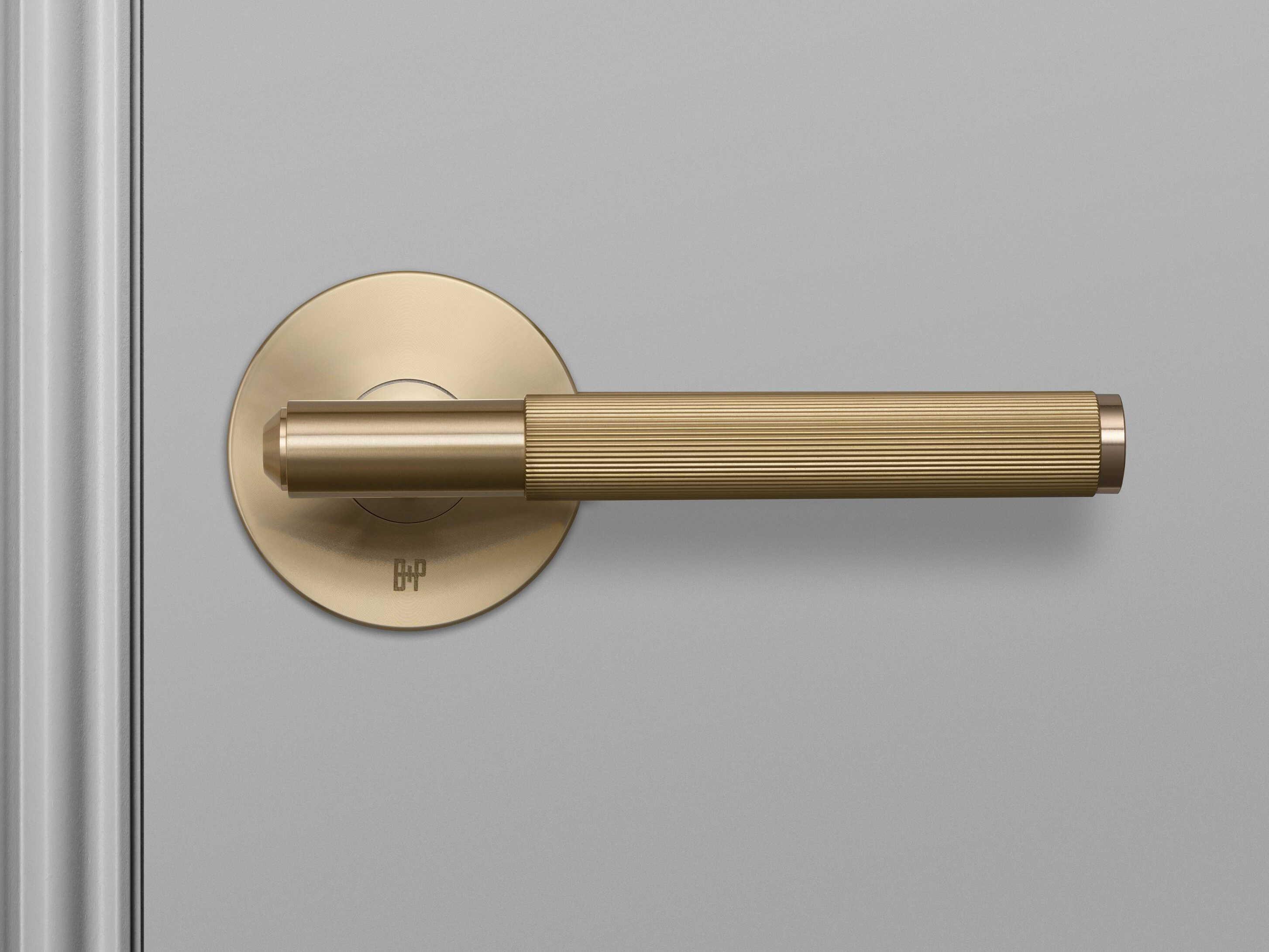 Buster + Punch Brass Linear Passage Door Handle Set