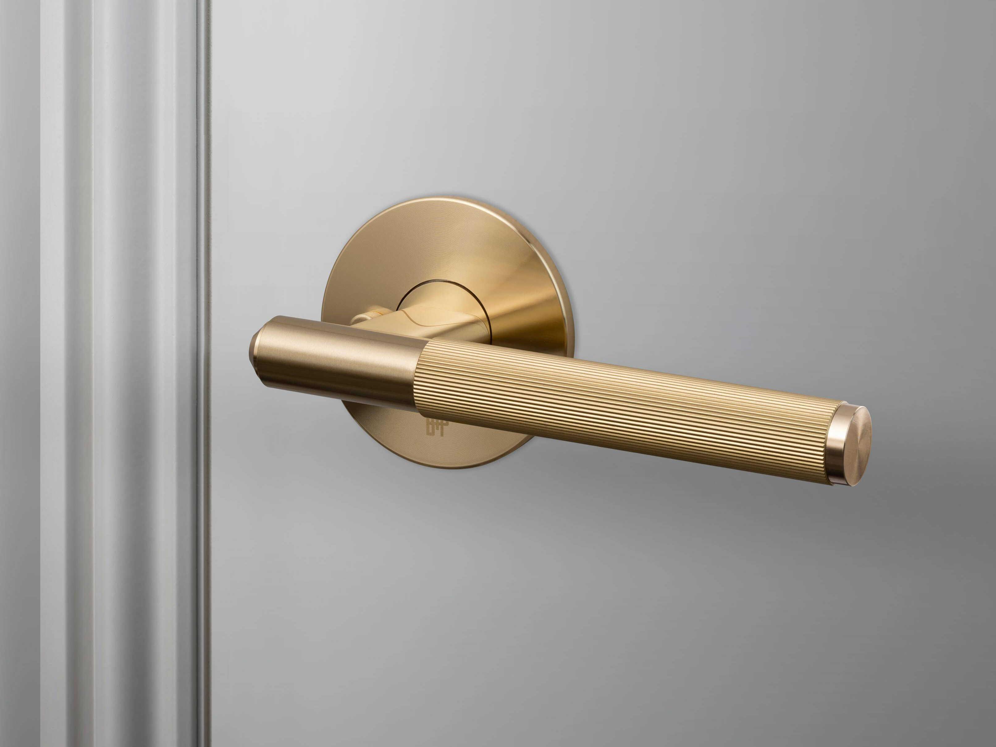 Buster + Punch Brass Linear Privacy Door Handle Set