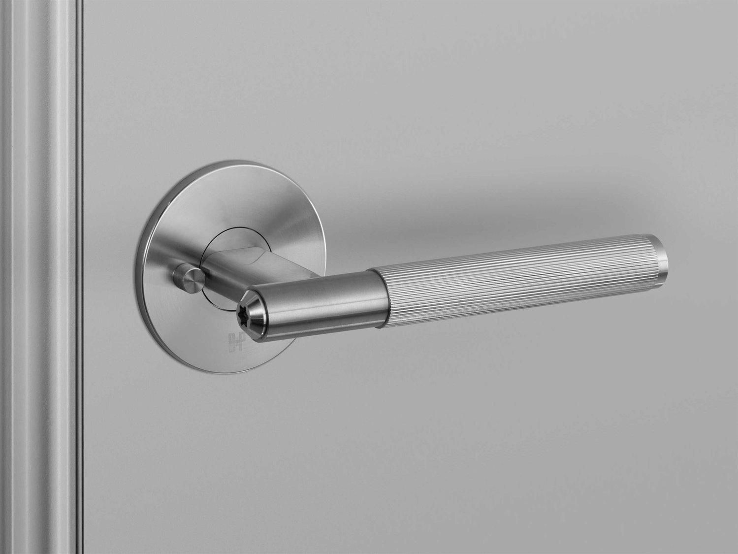Buster + Punch Steel Linear Privacy Door Handle Set