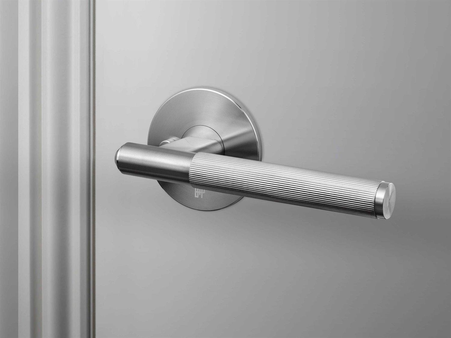 Buster + Punch Steel Linear Privacy Door Handle Set