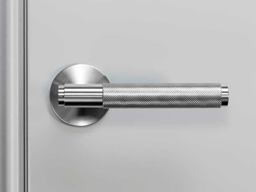 Buster + Punch Steel Cross Privacy Door Handle Set