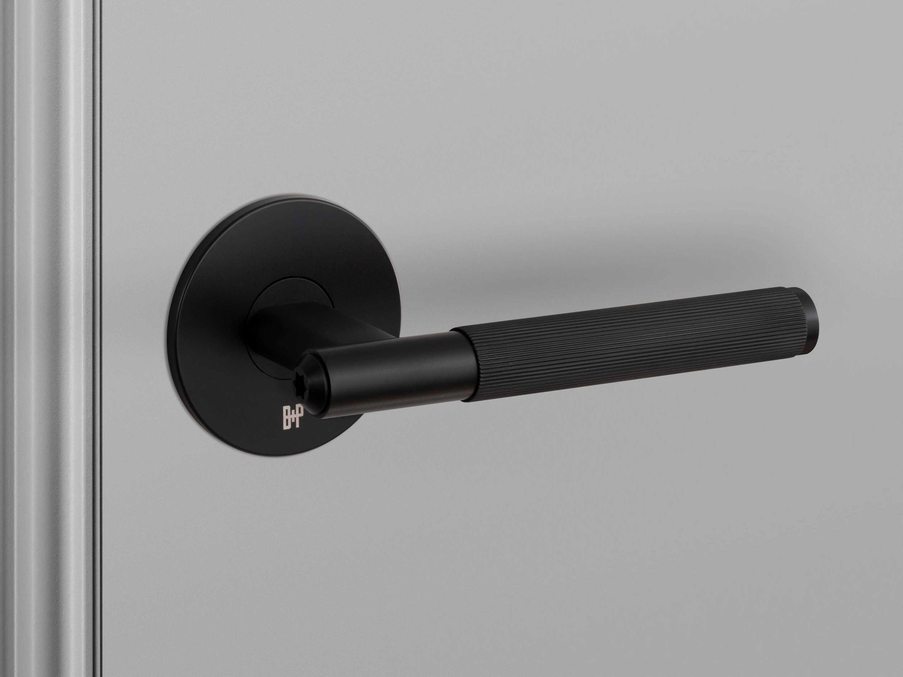 Buster + Punch Welders Black Linear Passage Door Handle Set