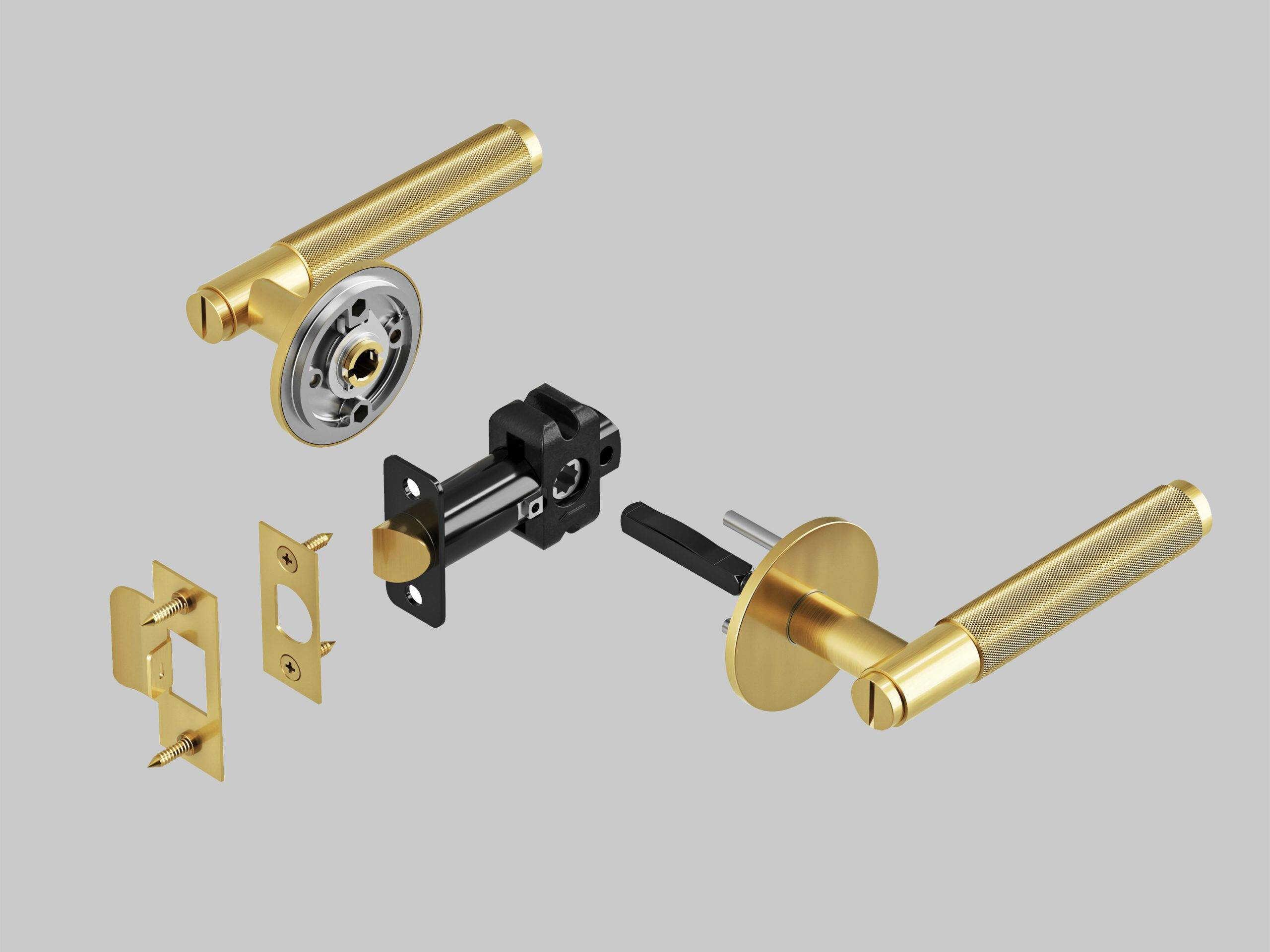 Buster + Punch Brass 2-3/8" Tubular Latch Passage Door Handle