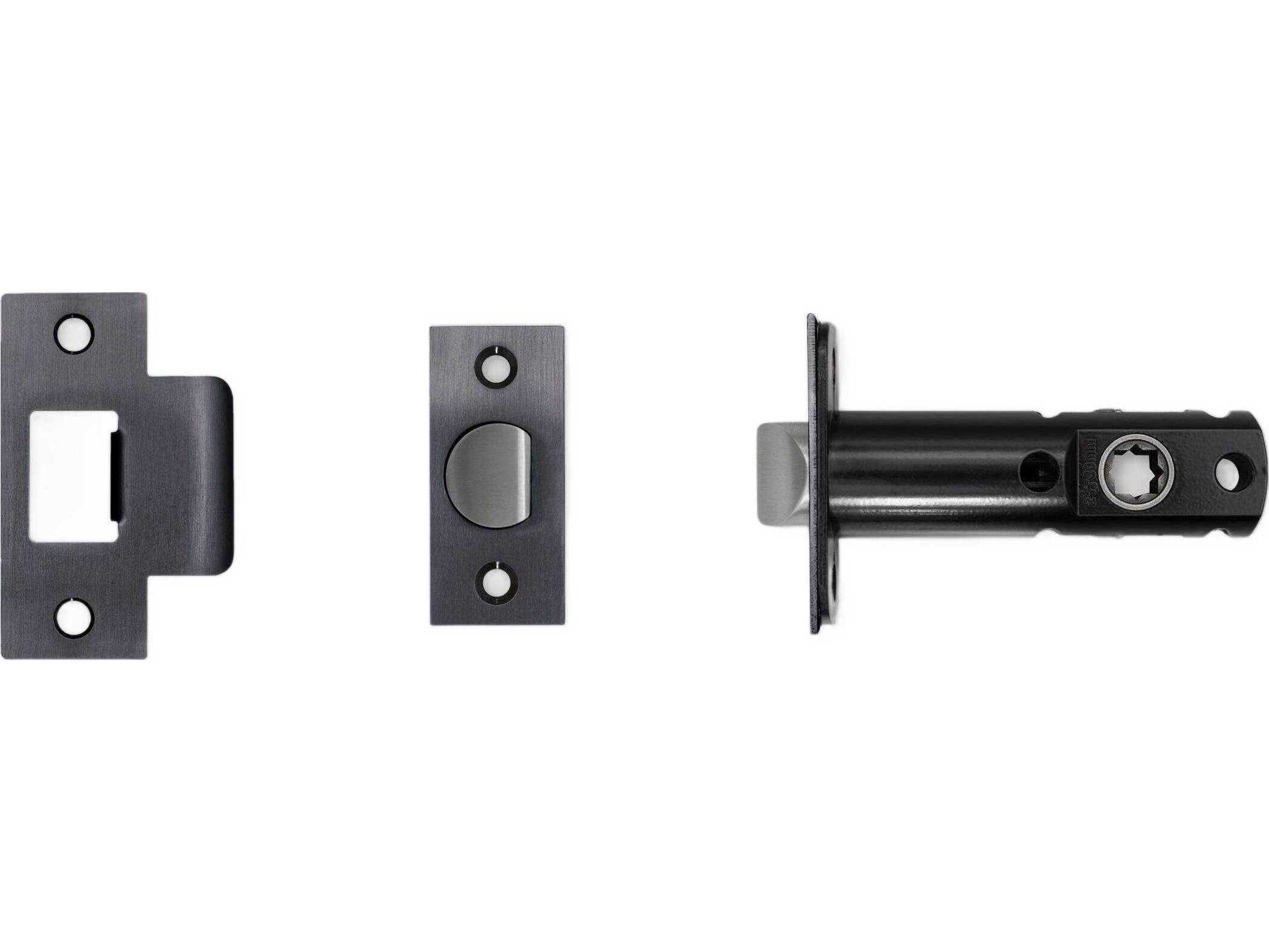 Buster + Punch Gun Metal 2-3/8" Tubular Latch Passage Door Handle