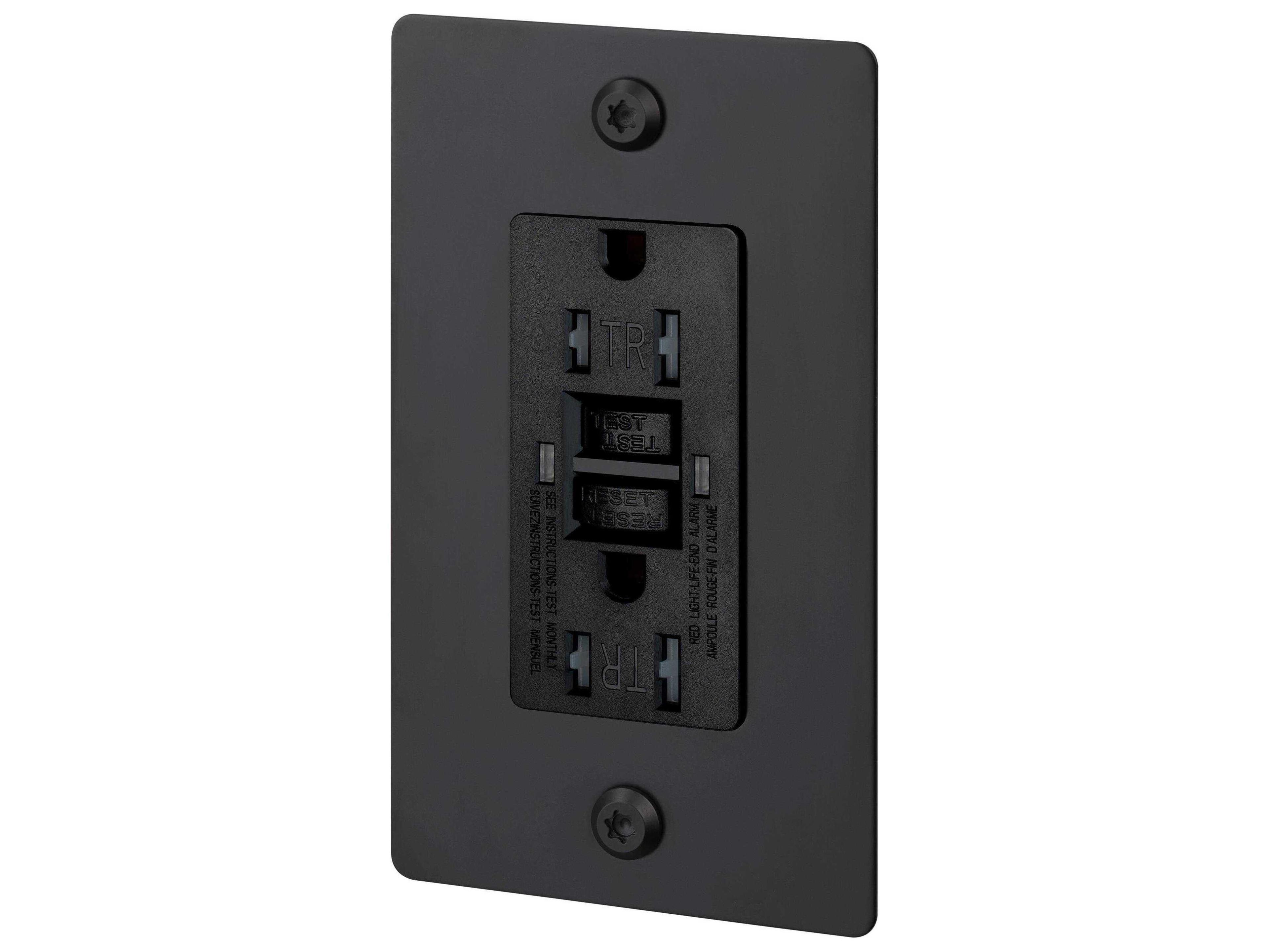Buster + Punch 1G Black Linear Duplex Outlet