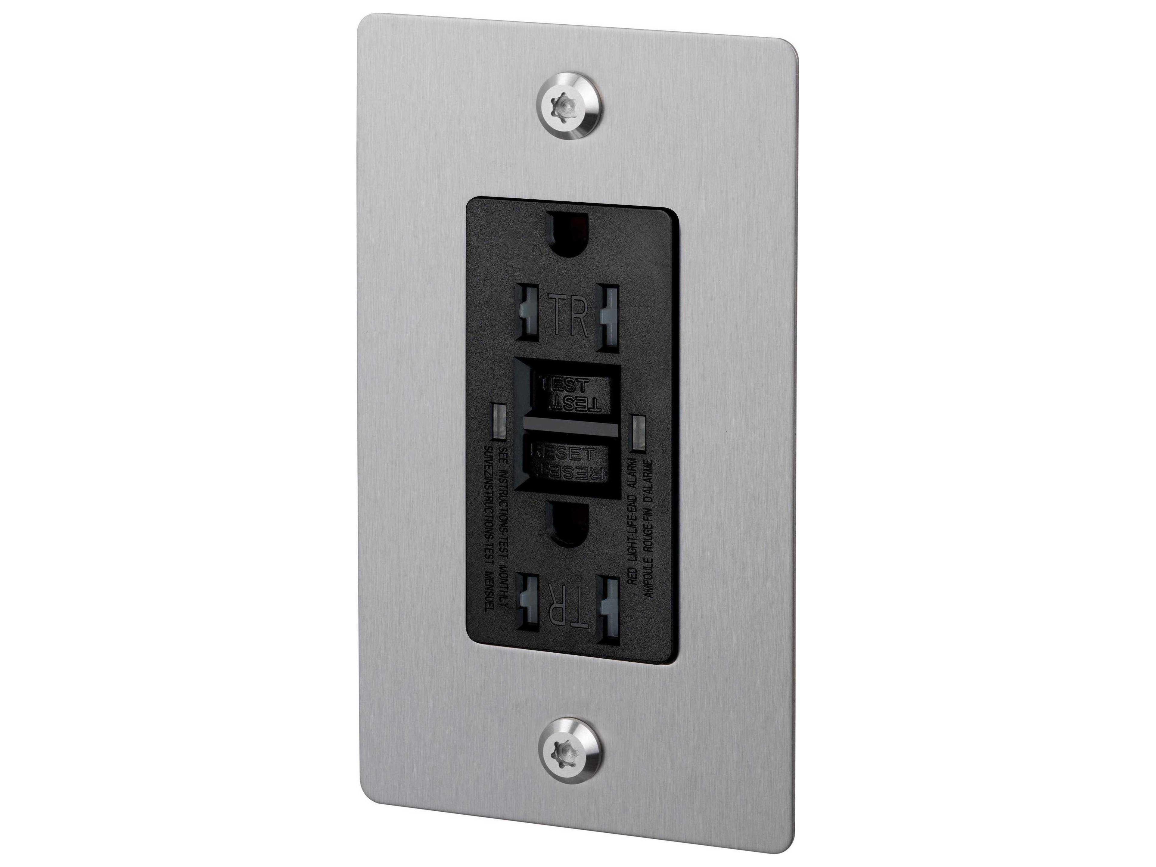 Buster + Punch 1G Steel Linear Duplex Outlet