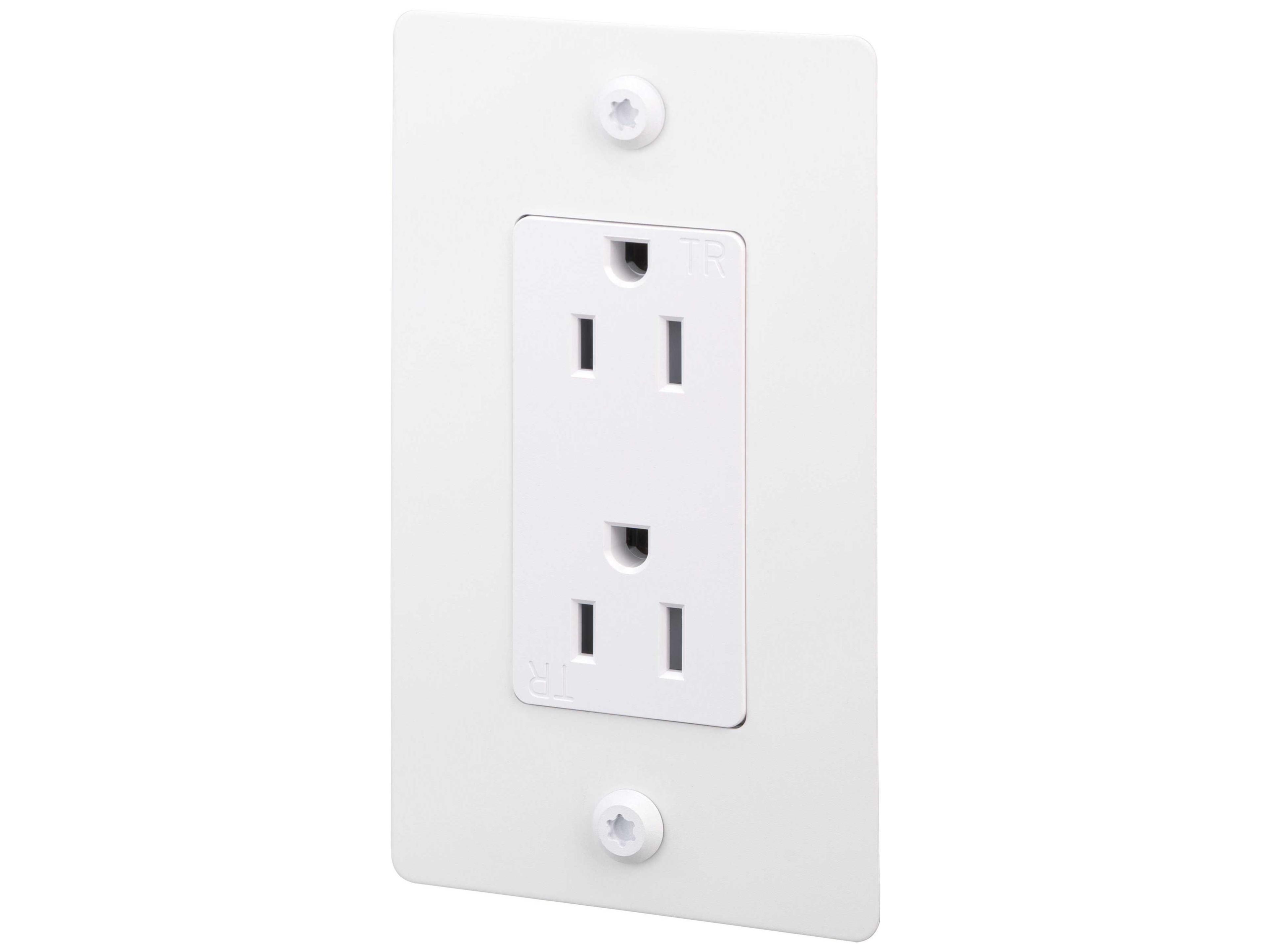 Buster + Punch 1G White Linear Duplex Outlet
