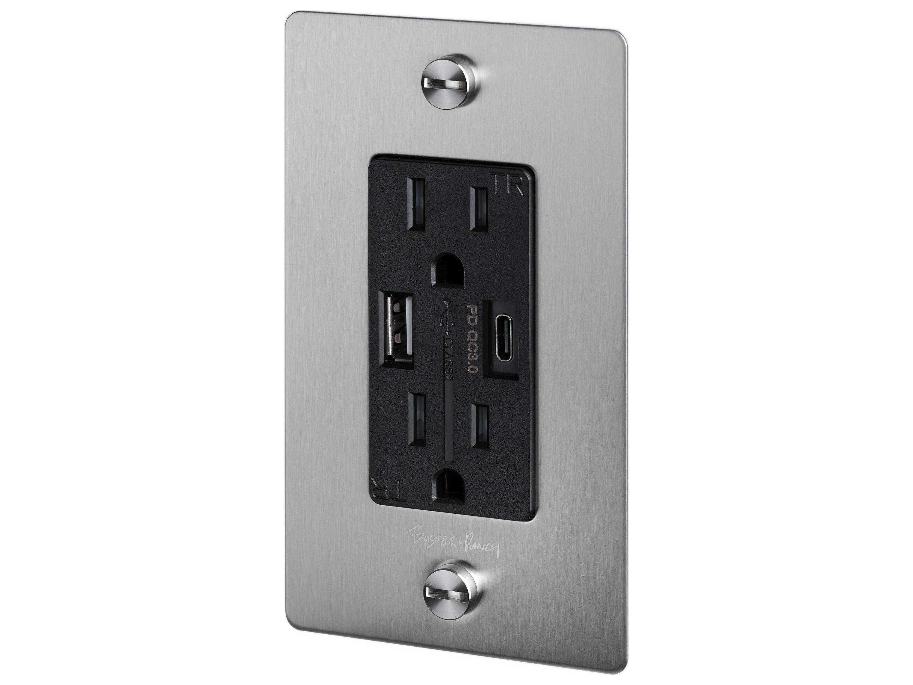 Buster + Punch 1G Steel Outlet with B+P Logo