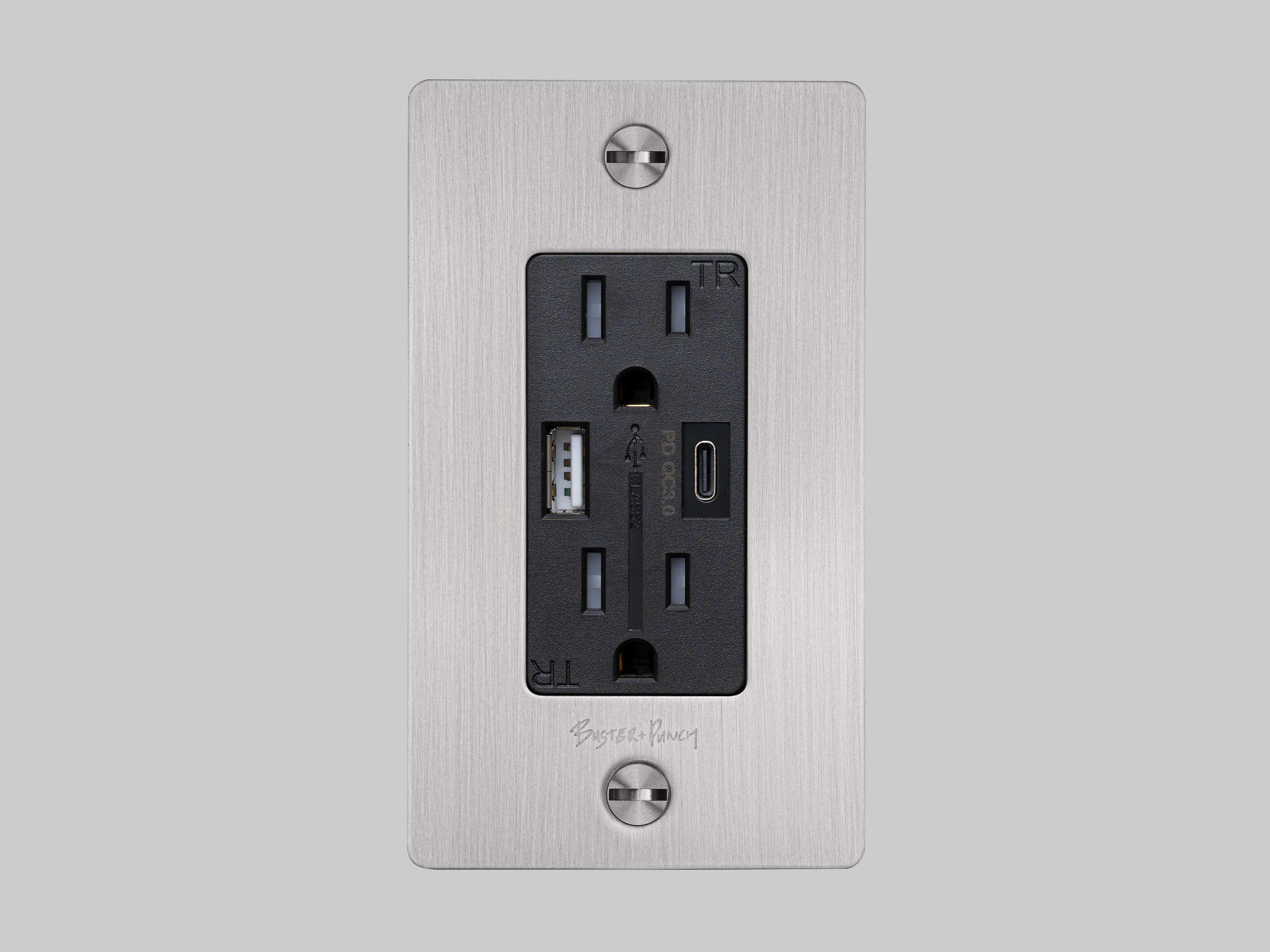 Buster + Punch 1G Steel Outlet with B+P Logo