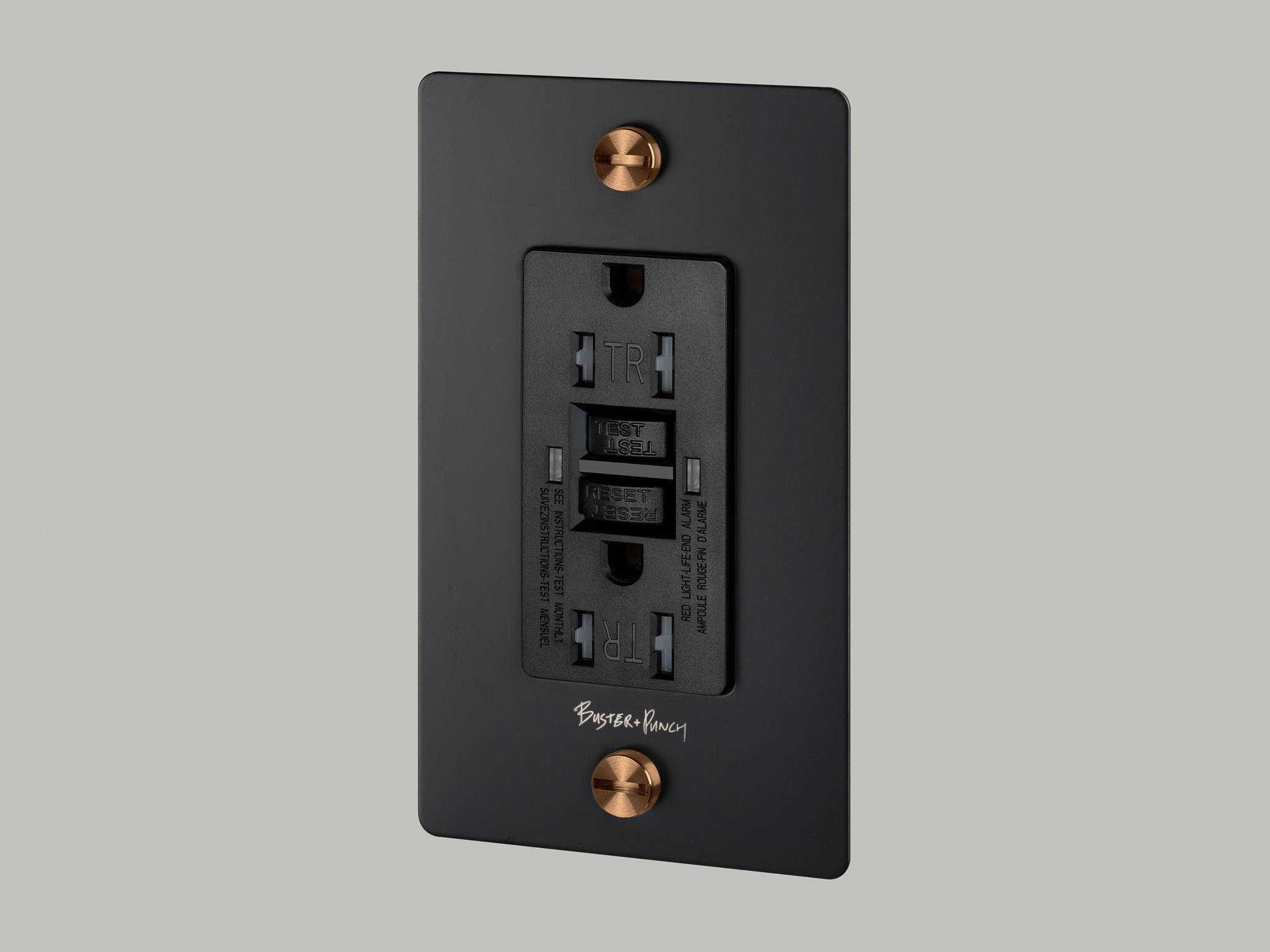 Buster + Punch 1G Black Warm Sunset Cross Duplex Outlet