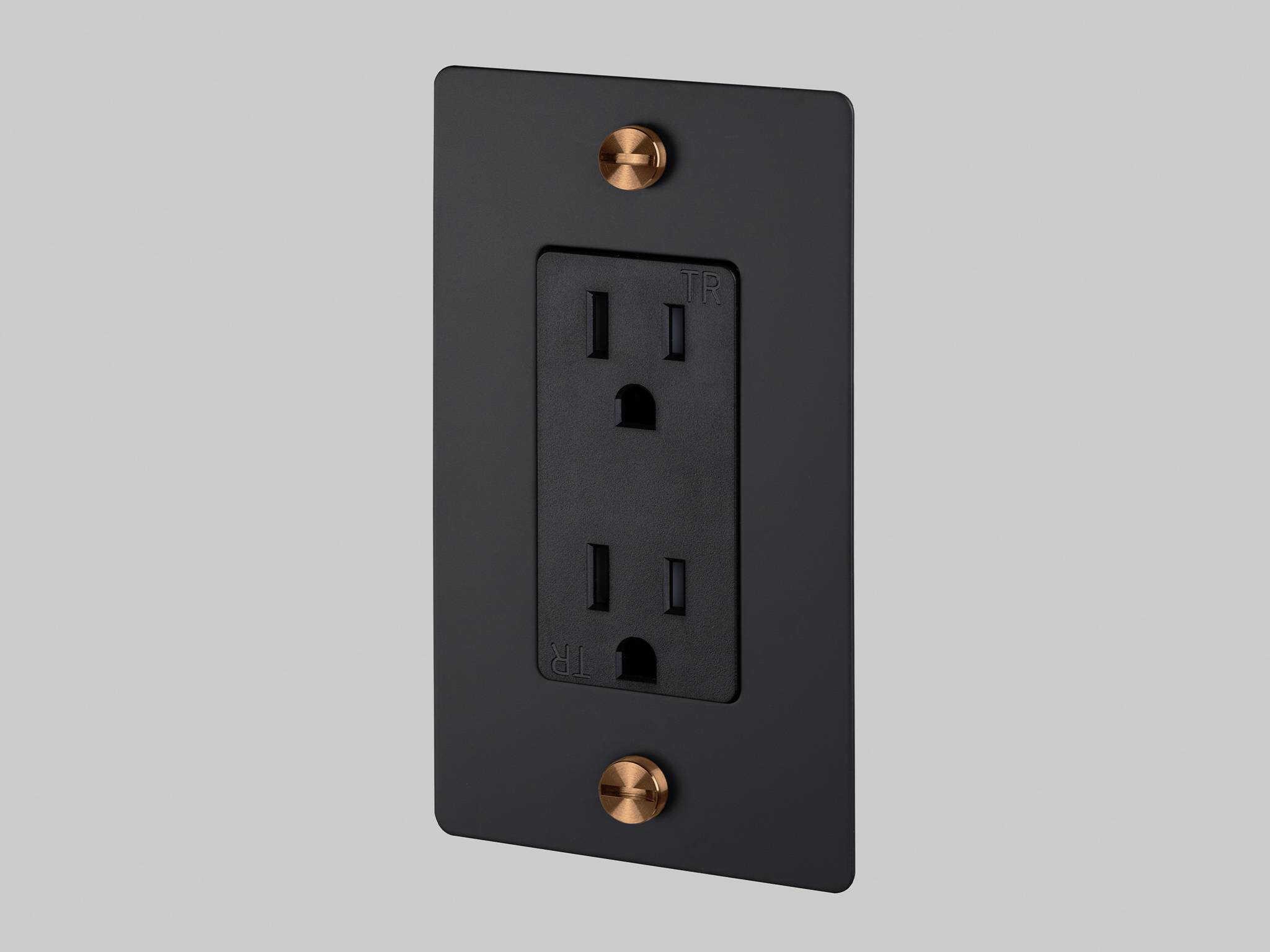 Buster + Punch 1G Black Warm Sunset Cross Duplex Outlet