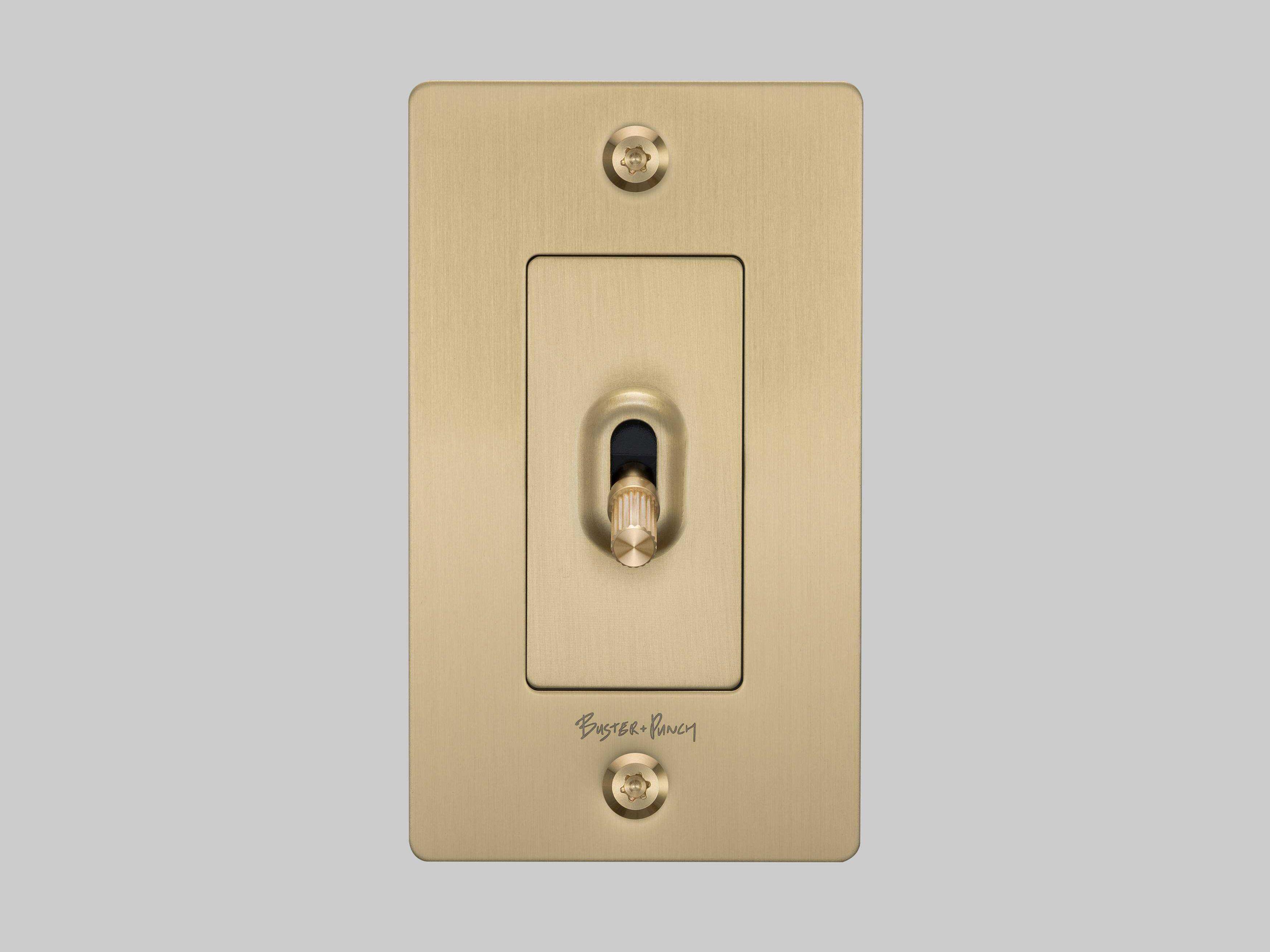Buster + Punch 1G Brass Linear Toggle