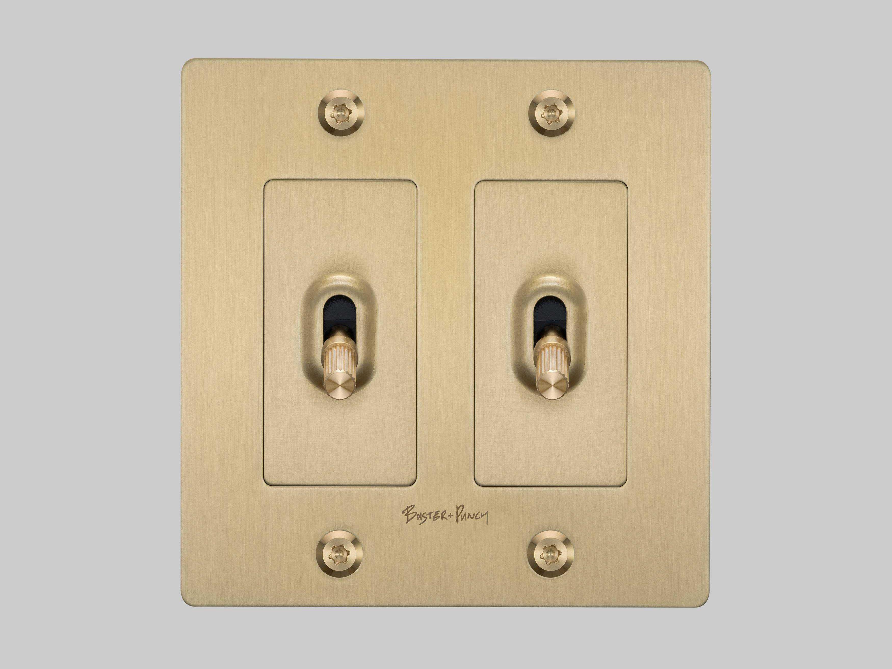Buster + Punch 2G Brass Linear Toggle