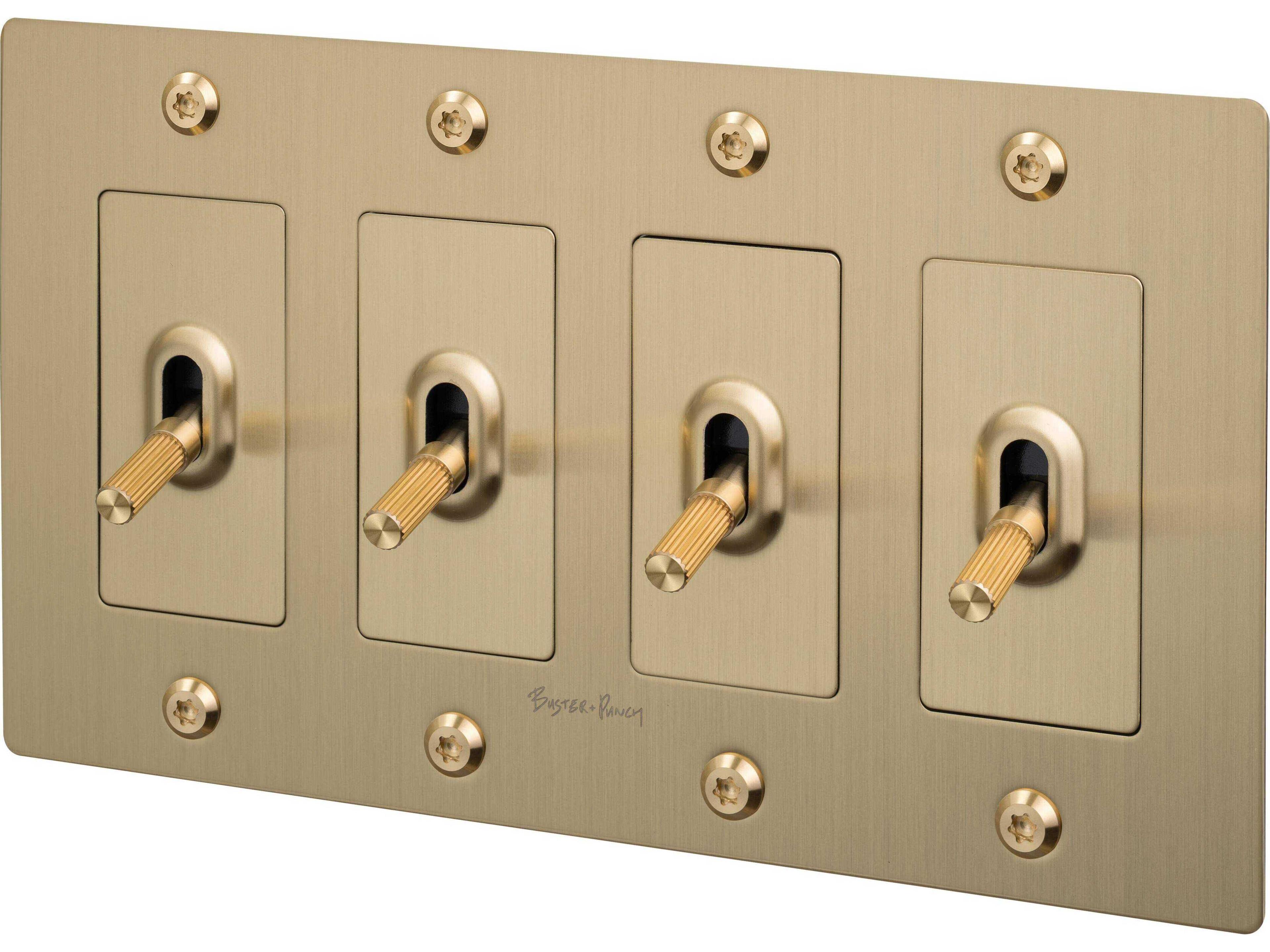 Buster + Punch 4G Brass Linear Toggle