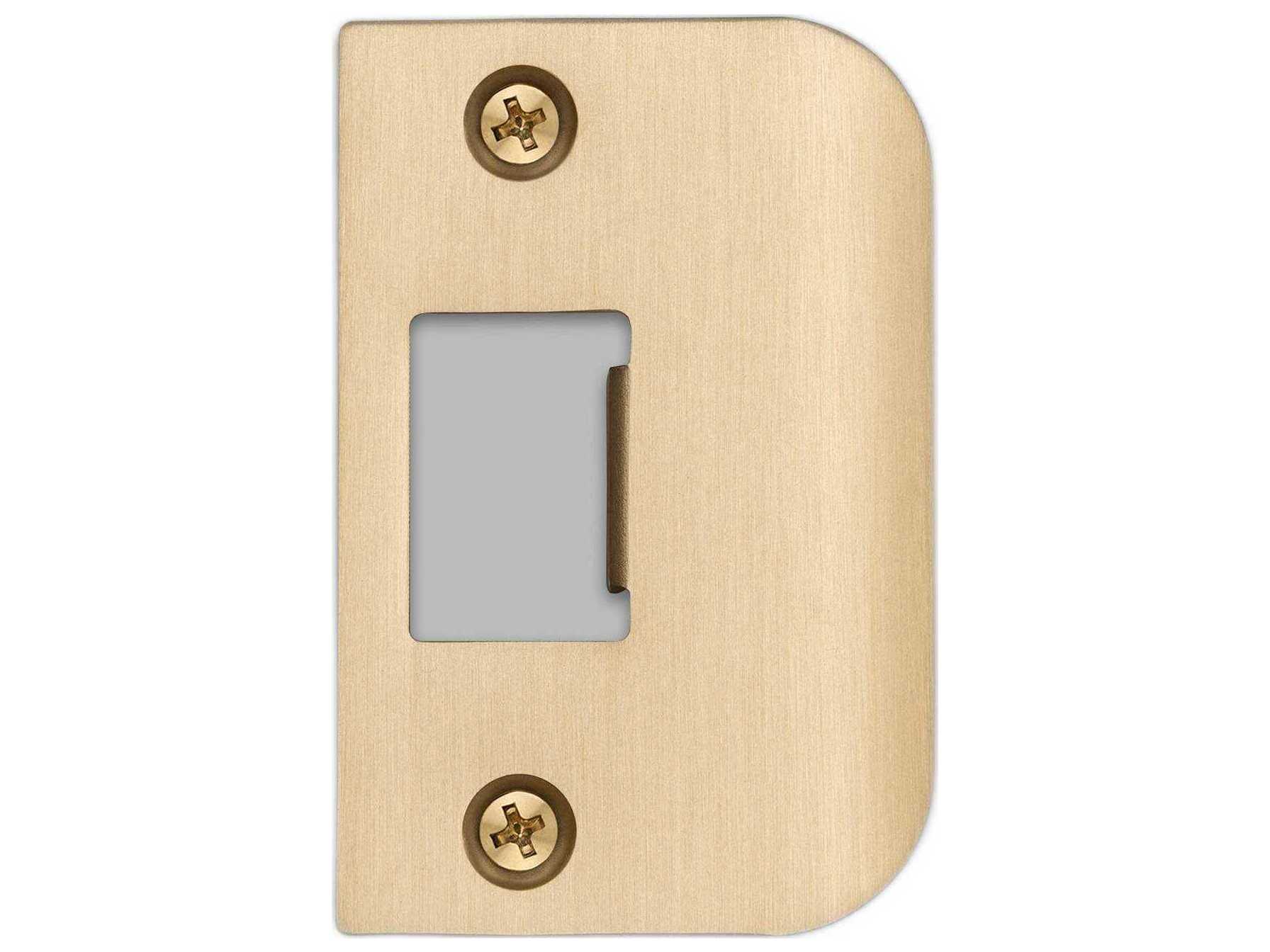 Buster + Punch Brass D-Shaped Standard Strike Plate Kit
