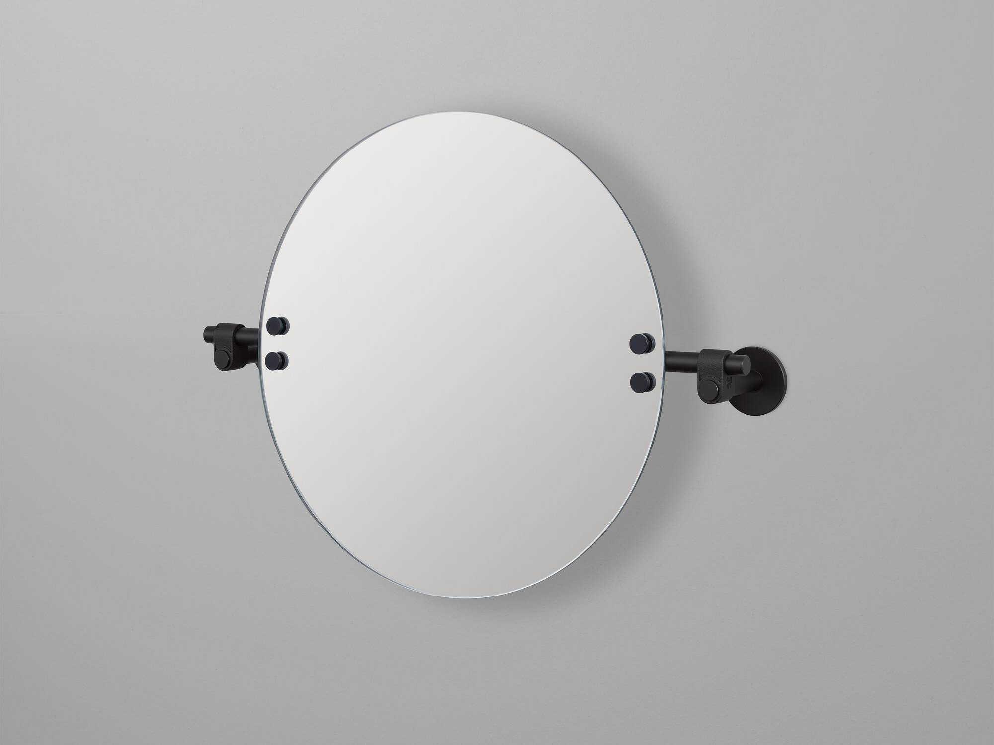 Buster + Punch Welders Black Round Wall Mirror