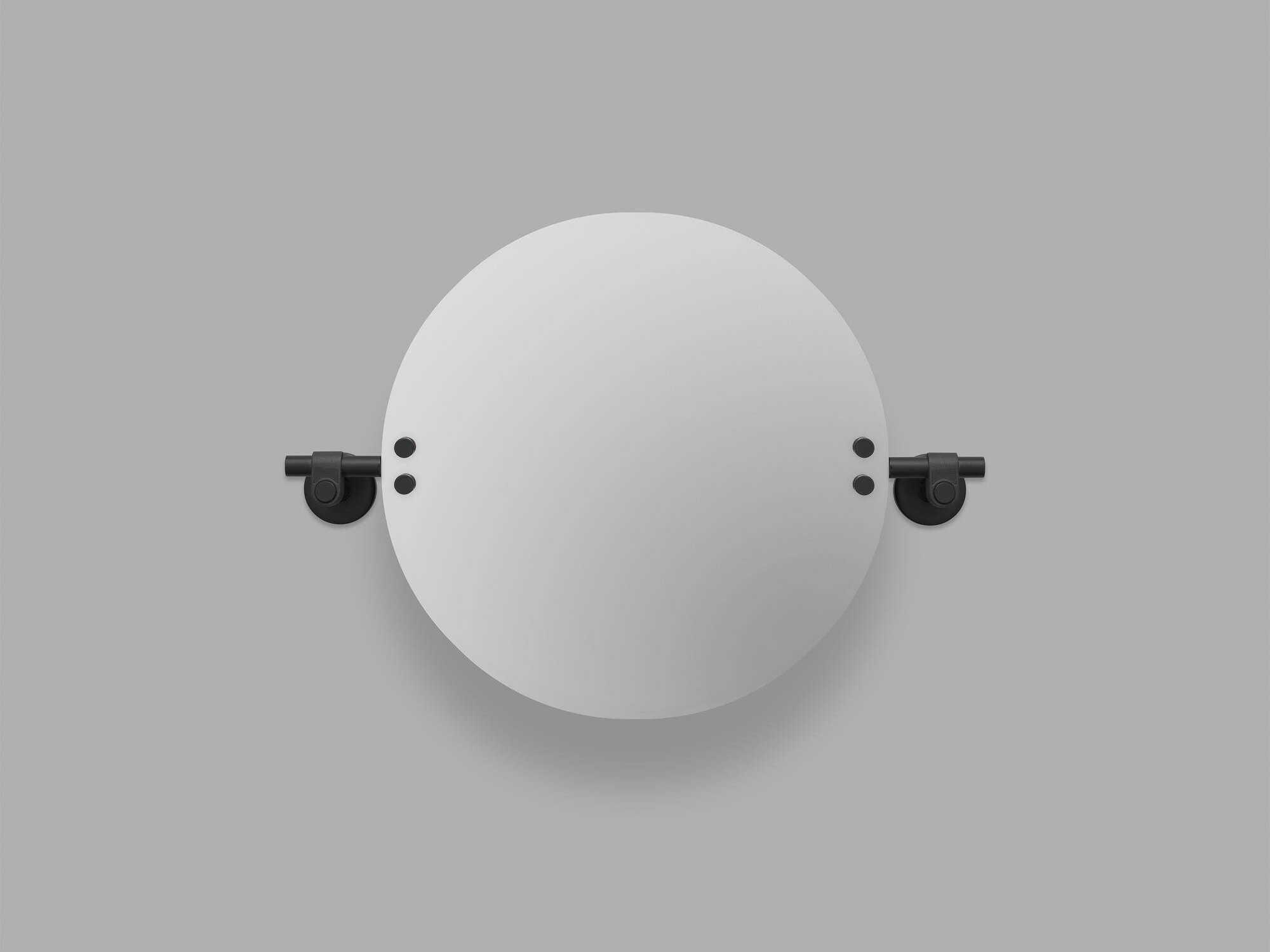 Buster + Punch Welders Black Round Wall Mirror