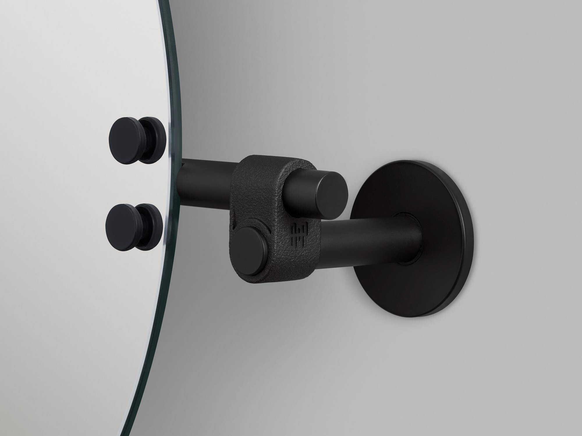 Buster + Punch Welders Black Round Wall Mirror