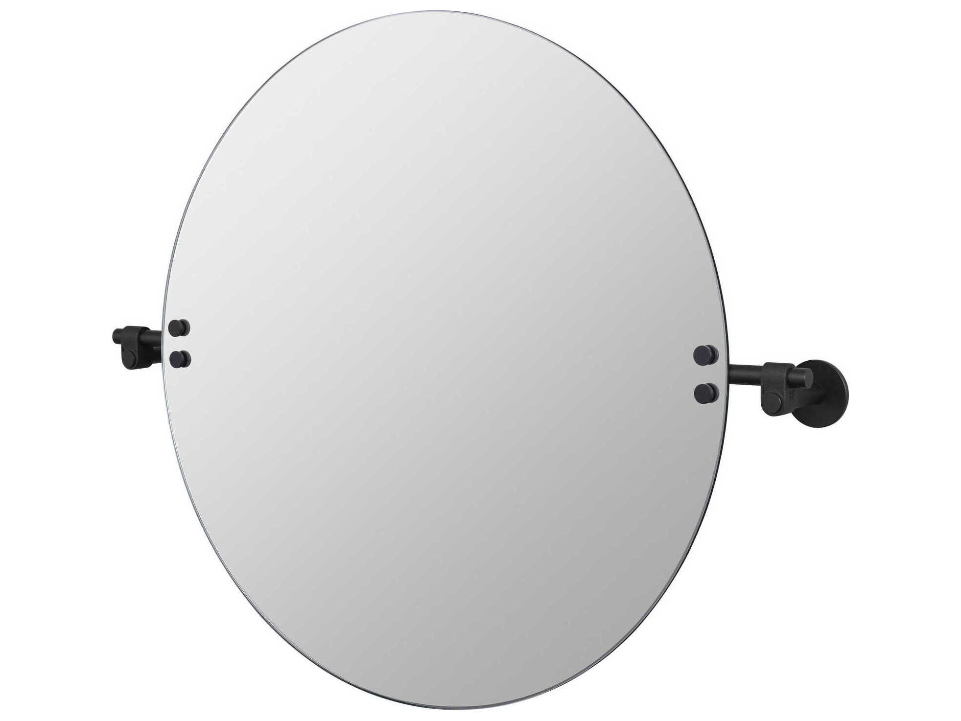 Buster + Punch Welders Black Round Wall Mirror