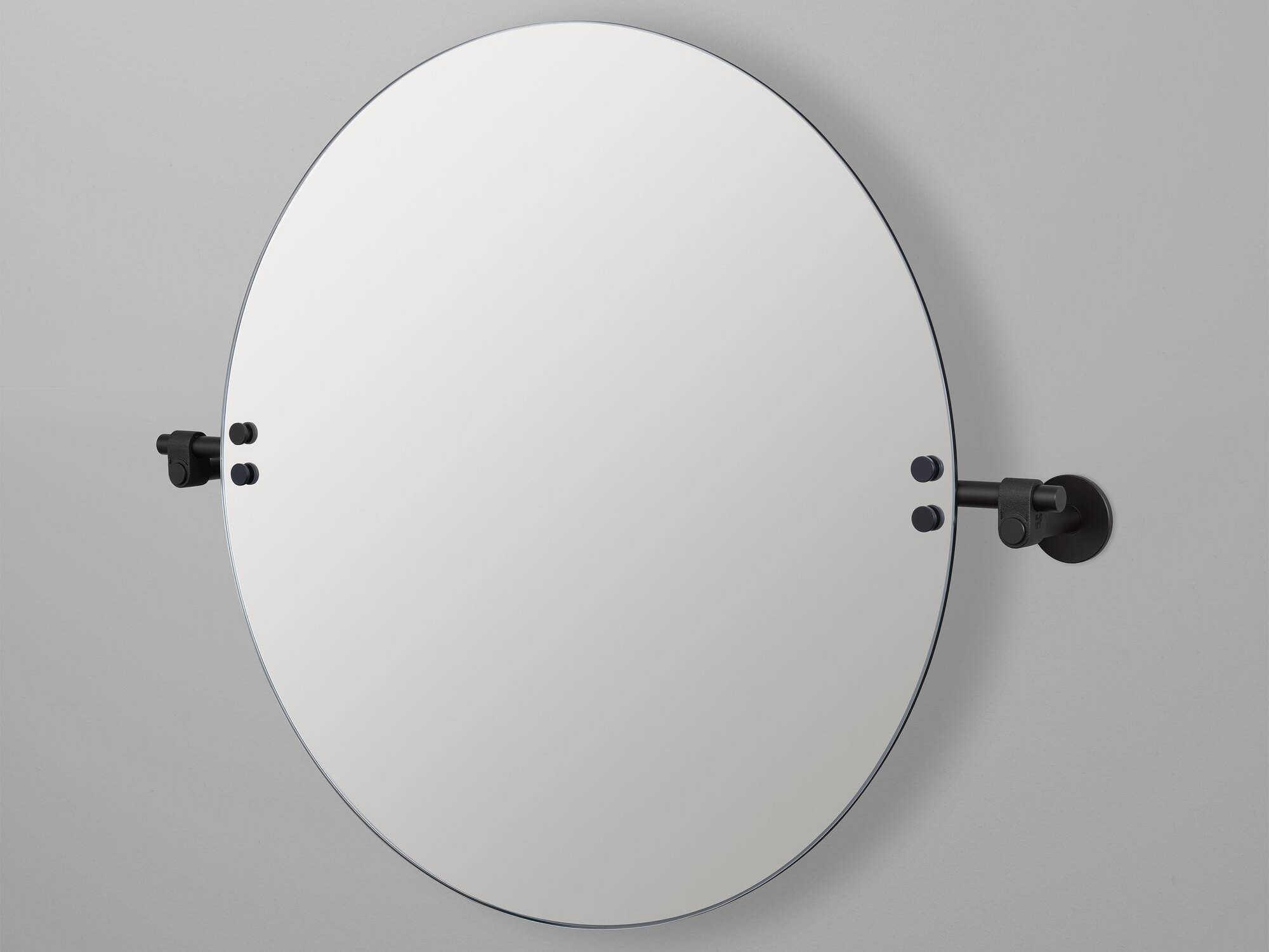 Buster + Punch Welders Black Round Wall Mirror