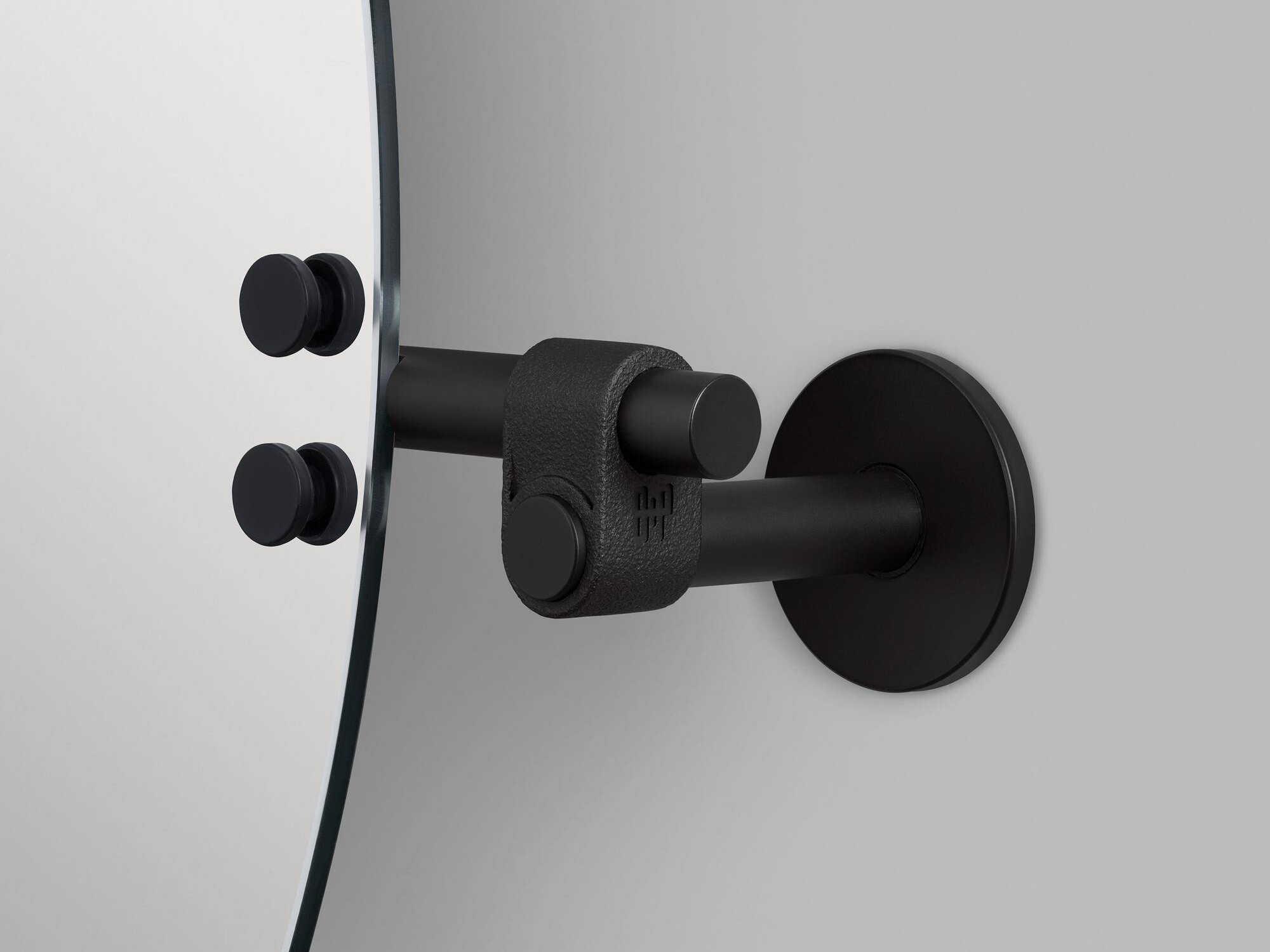 Buster + Punch Welders Black Round Wall Mirror