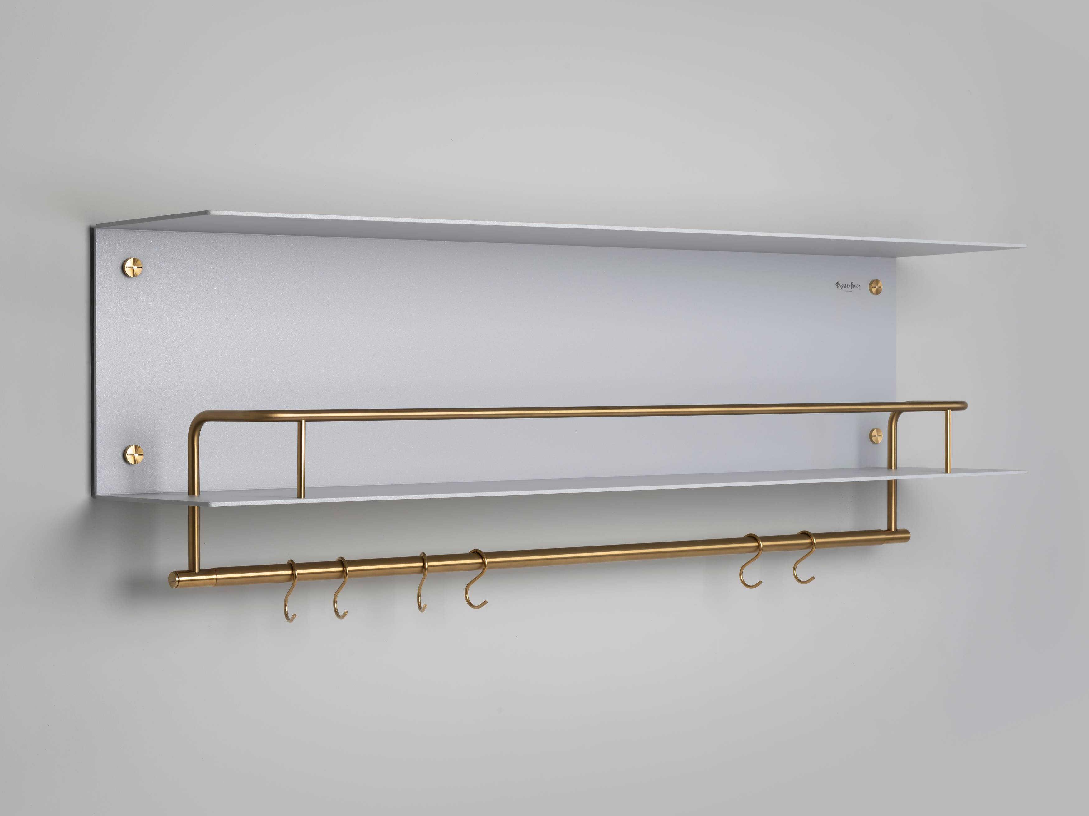 Buster + Punch Stone Brass Hanger Kitchen Shelf