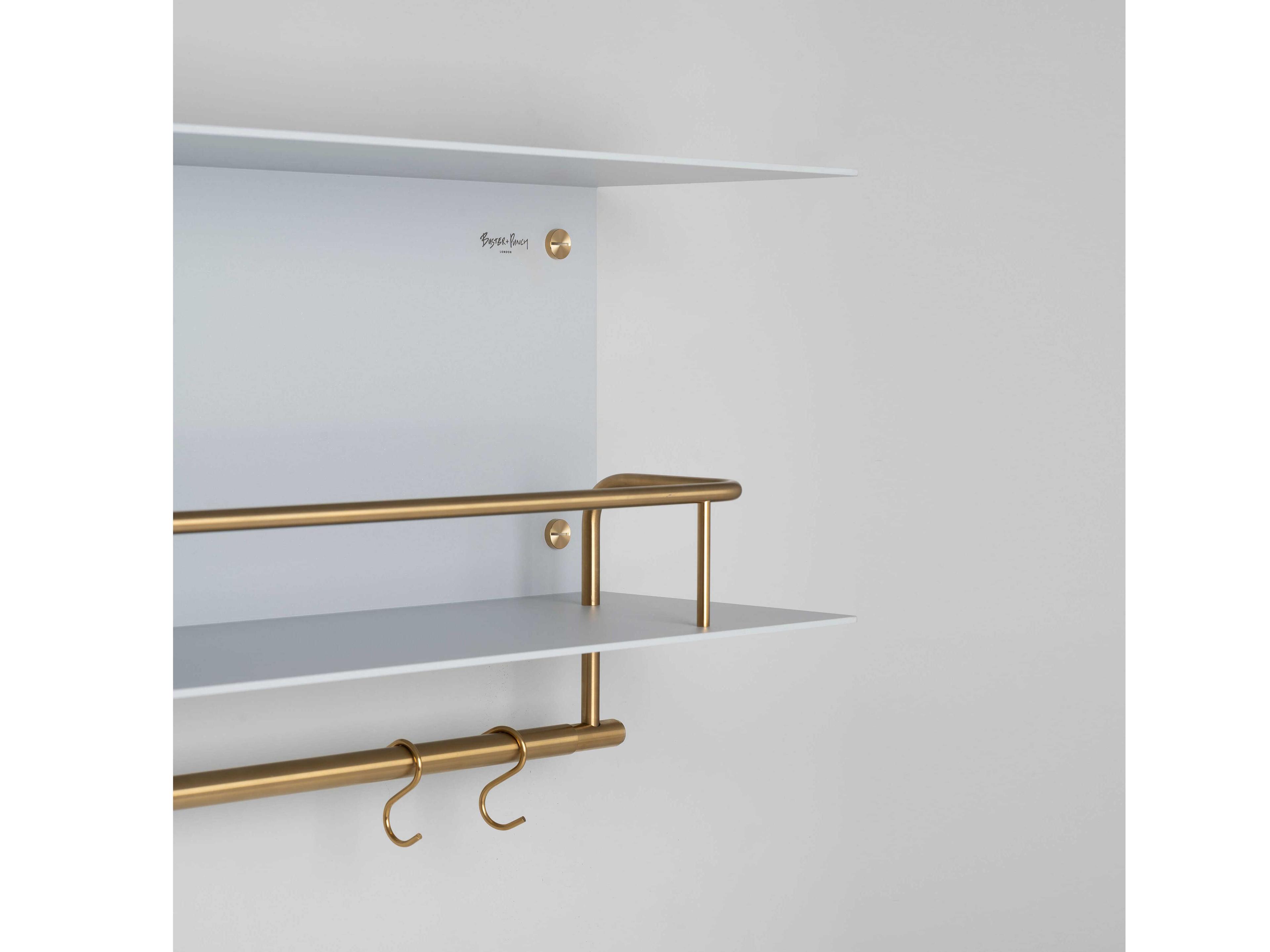 Buster + Punch Stone Brass Hanger Kitchen Shelf