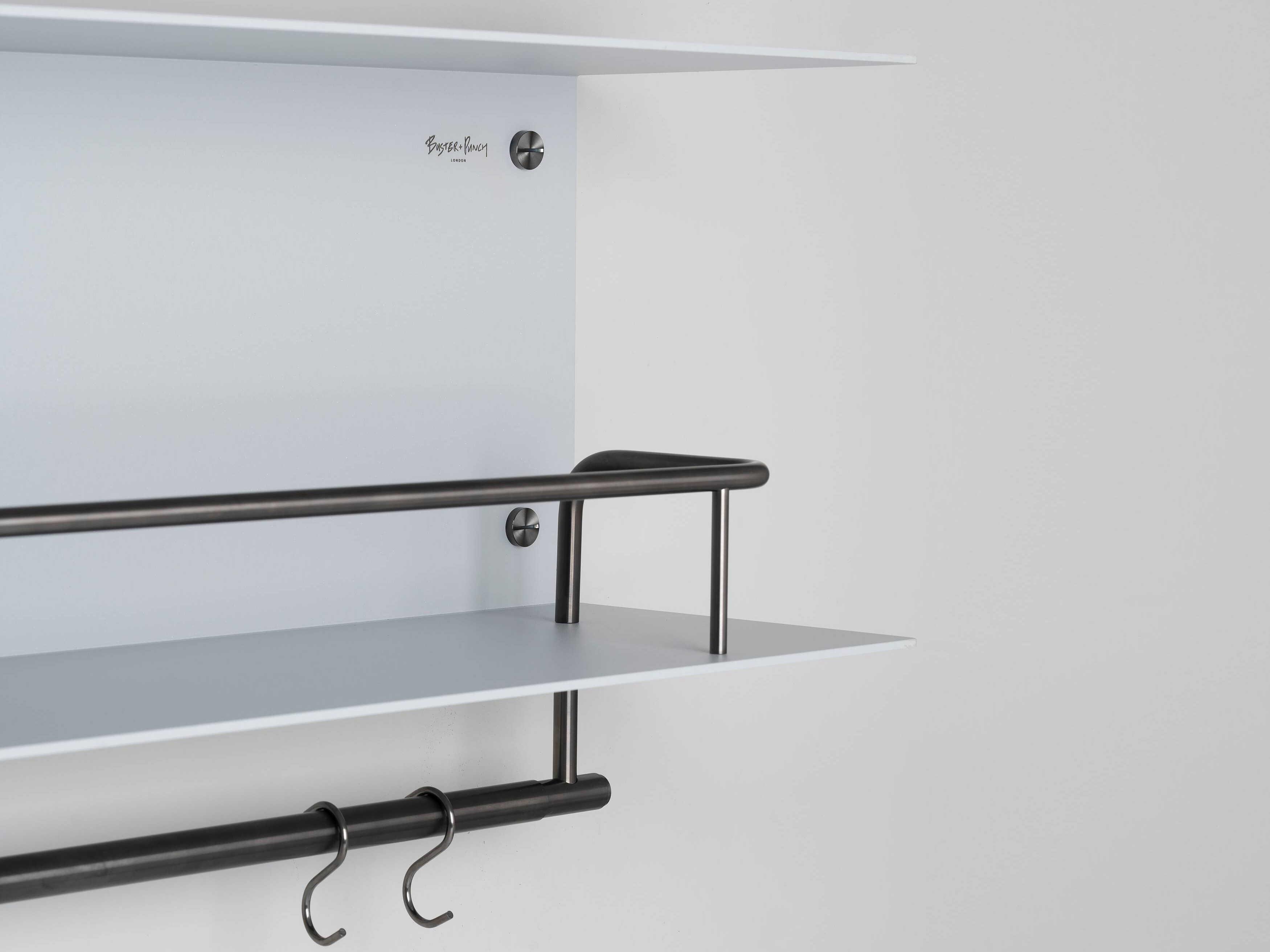 Buster + Punch Stone Gun Metal Hanger Kitchen Shelf