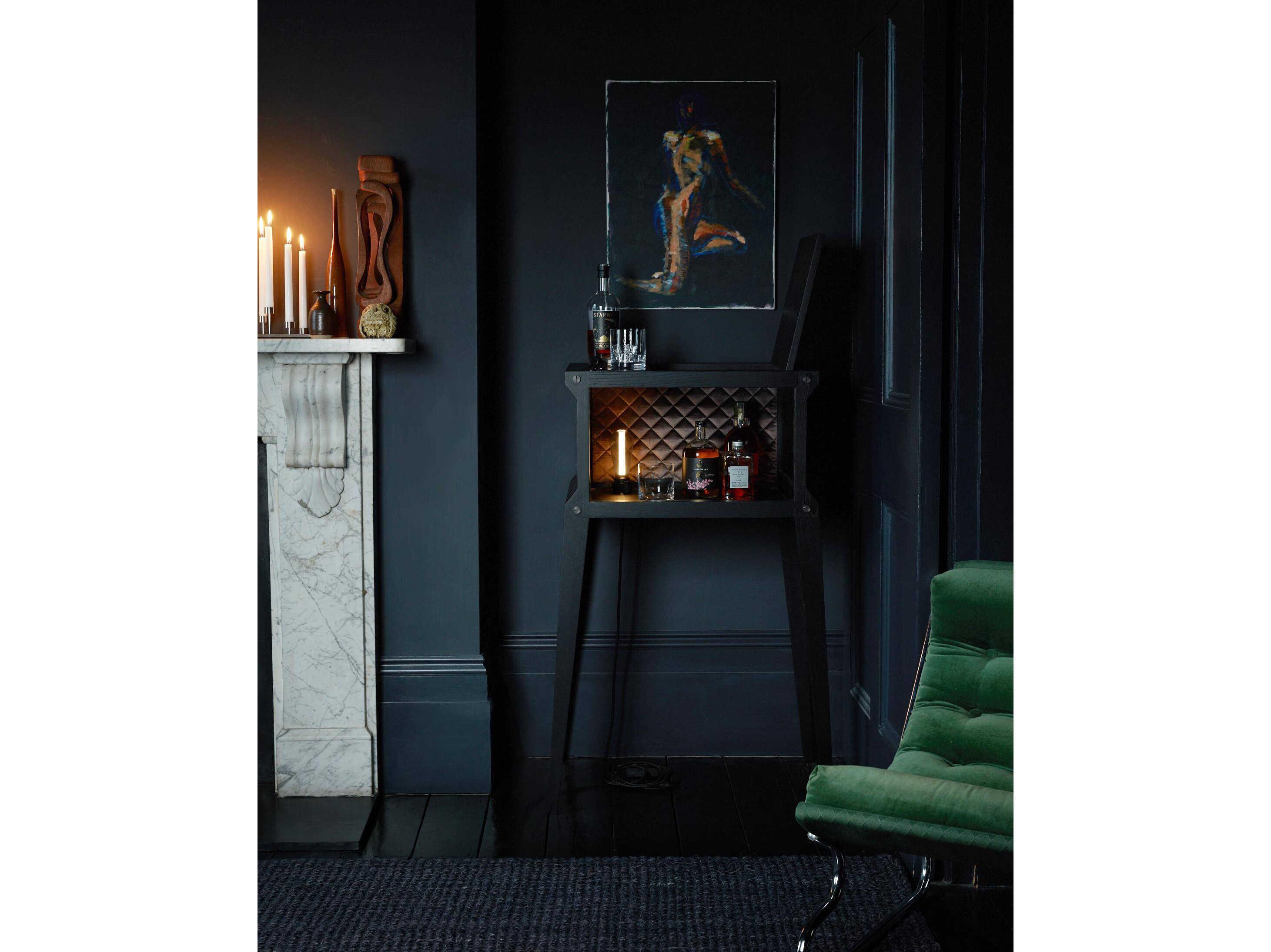 Buster + Punch The Popstar Oak Wood Black Bar Cabinet