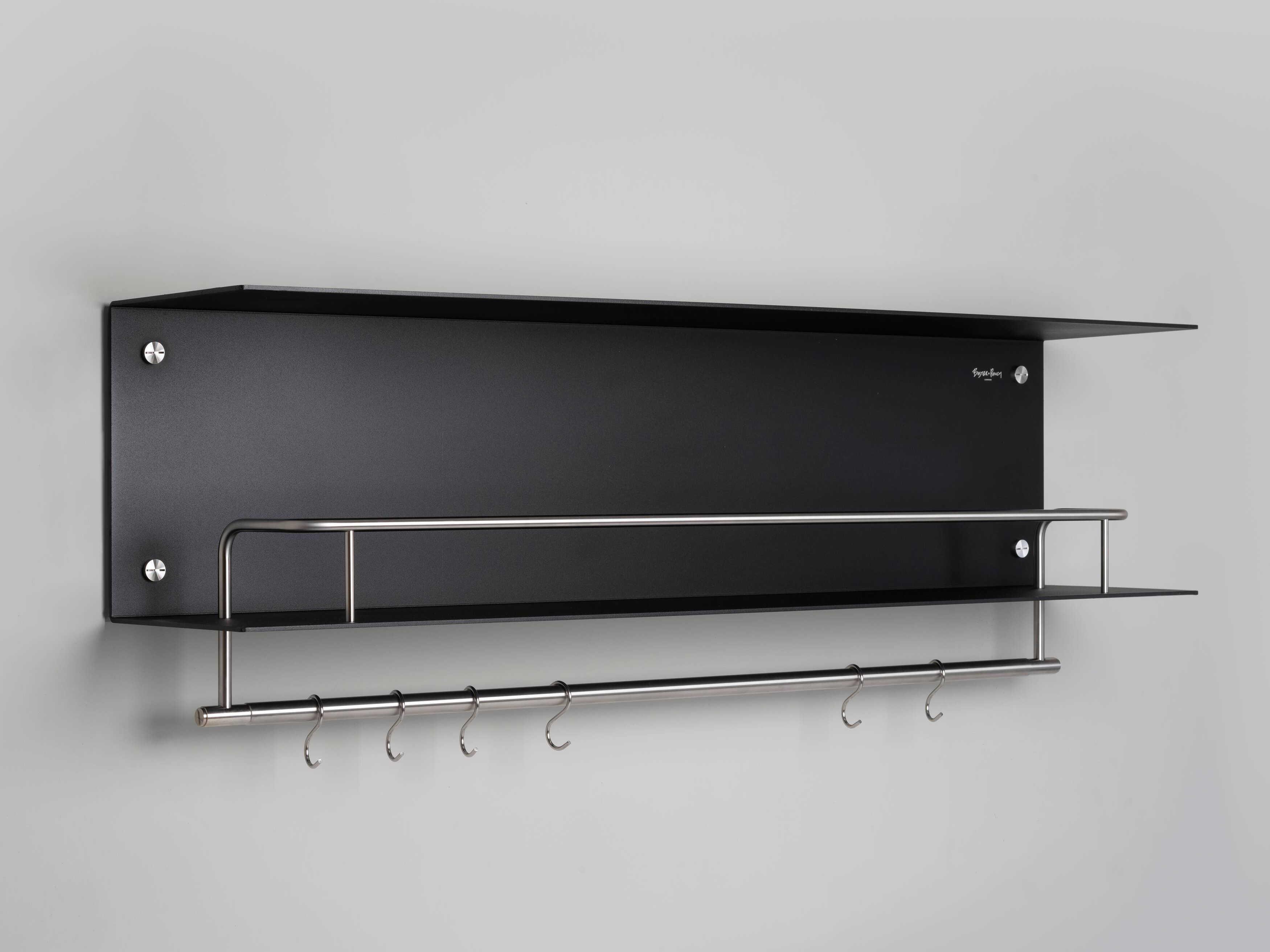 Buster + Punch Black Steel Hanger Kitchen Shelf