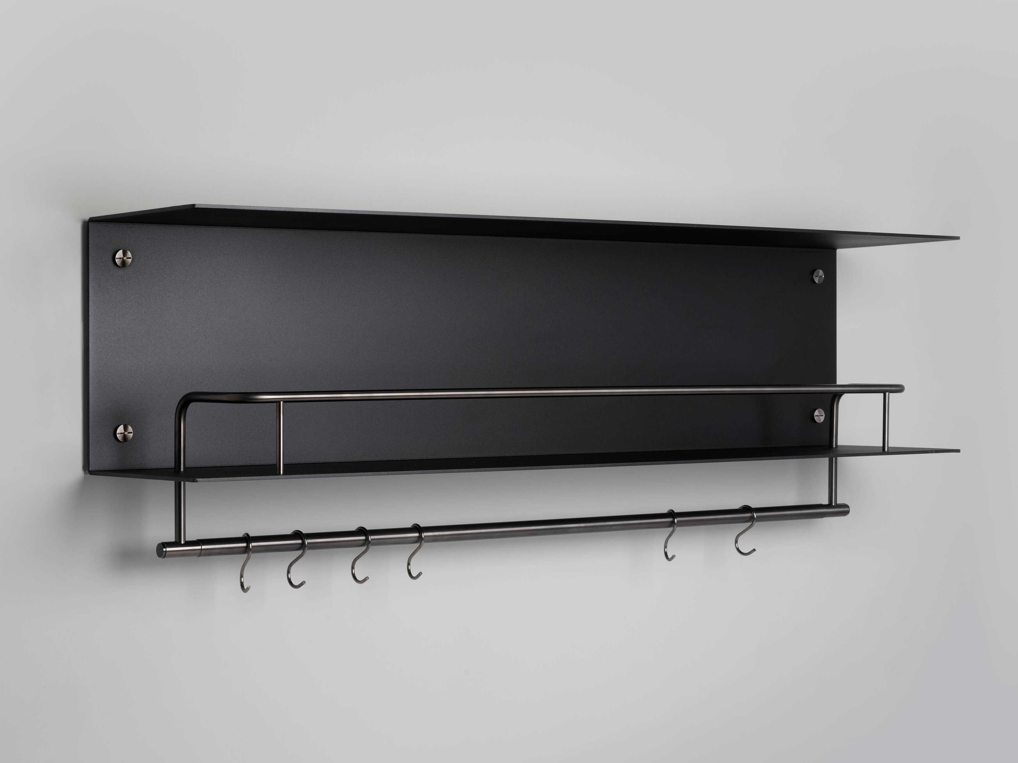 Buster + Punch Black Gun Metal Hanger Kitchen Shelf
