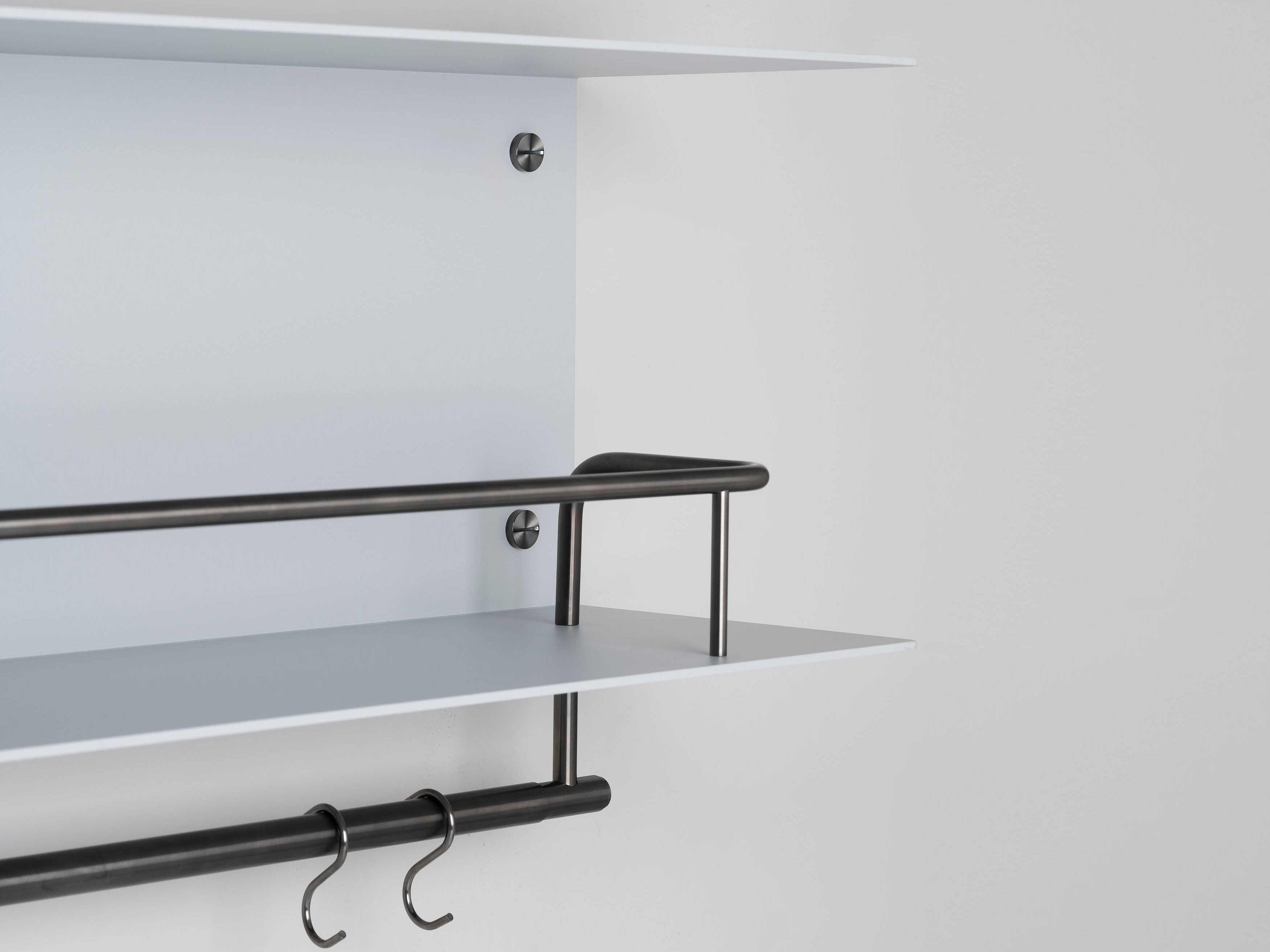 Buster + Punch Stone Gun Metal Hanger Kitchen Shelf