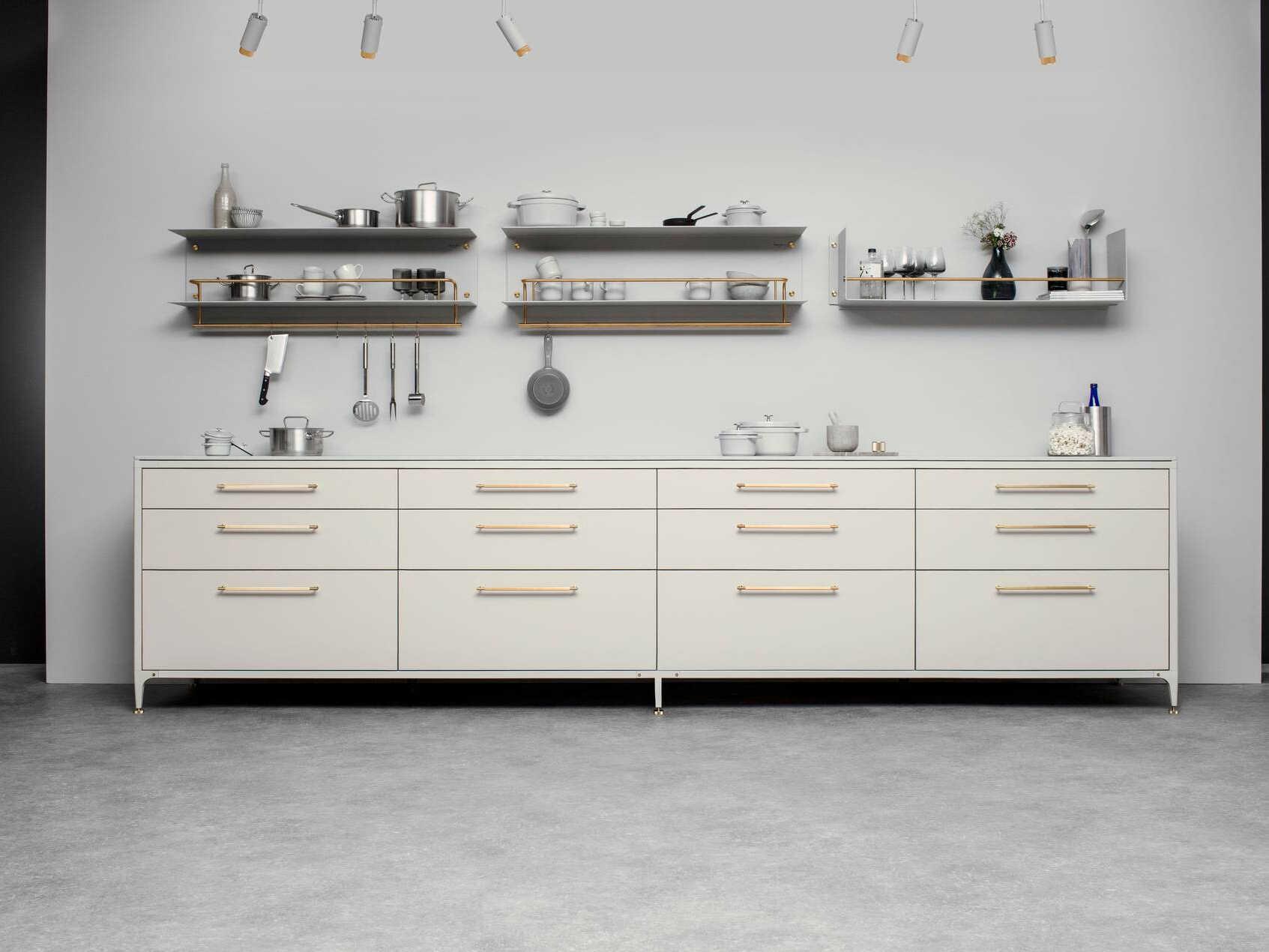 Buster + Punch Stone Gun Metal Hanger Kitchen Shelf