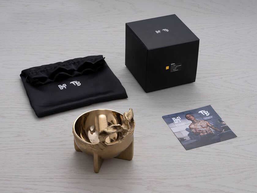 Buster + Punch Travis Barker Brass Skull Decorative Bowl