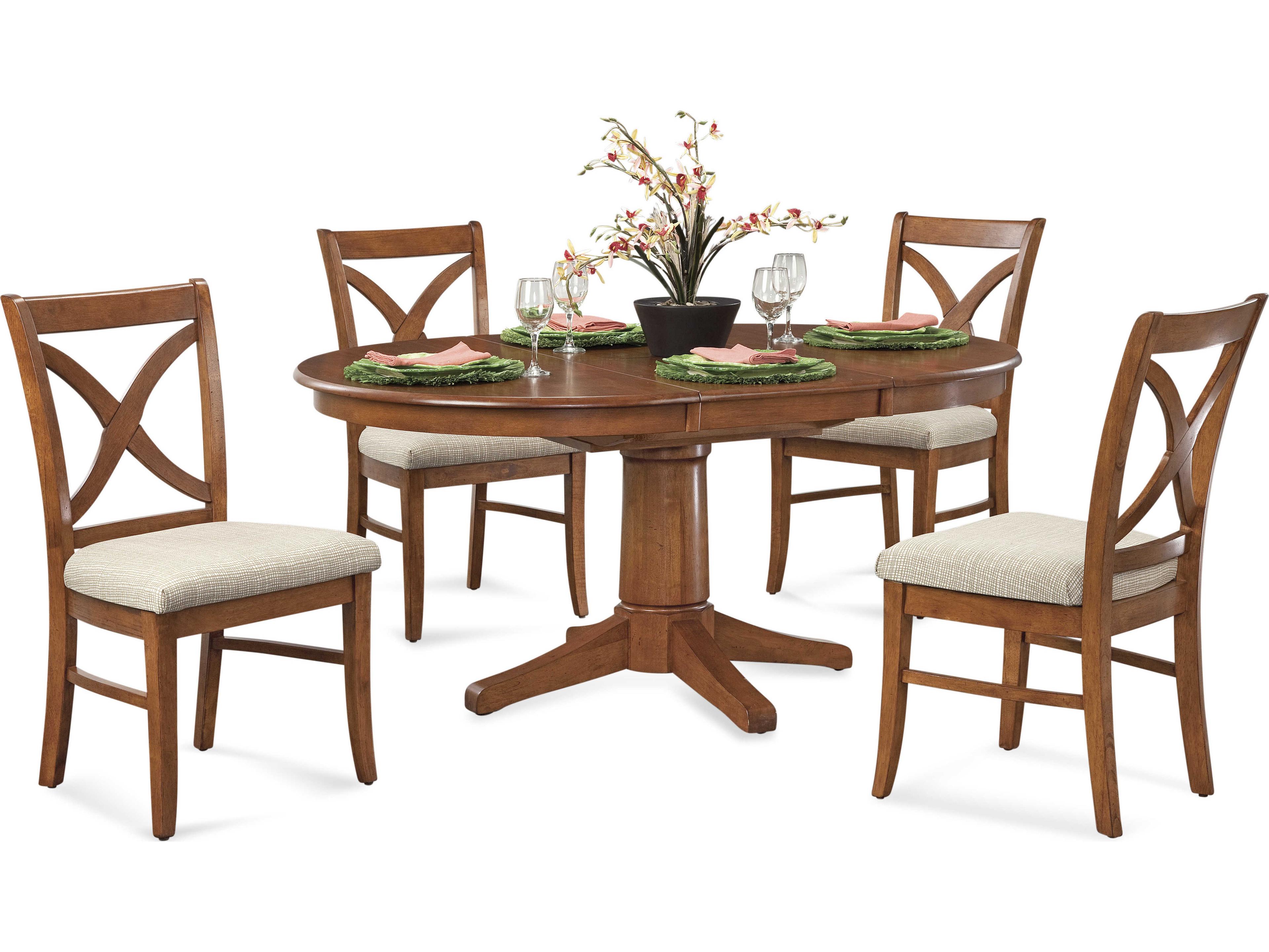 Braxton Culler Hues Rubberwood Brown Upholstered Side Dining Chair