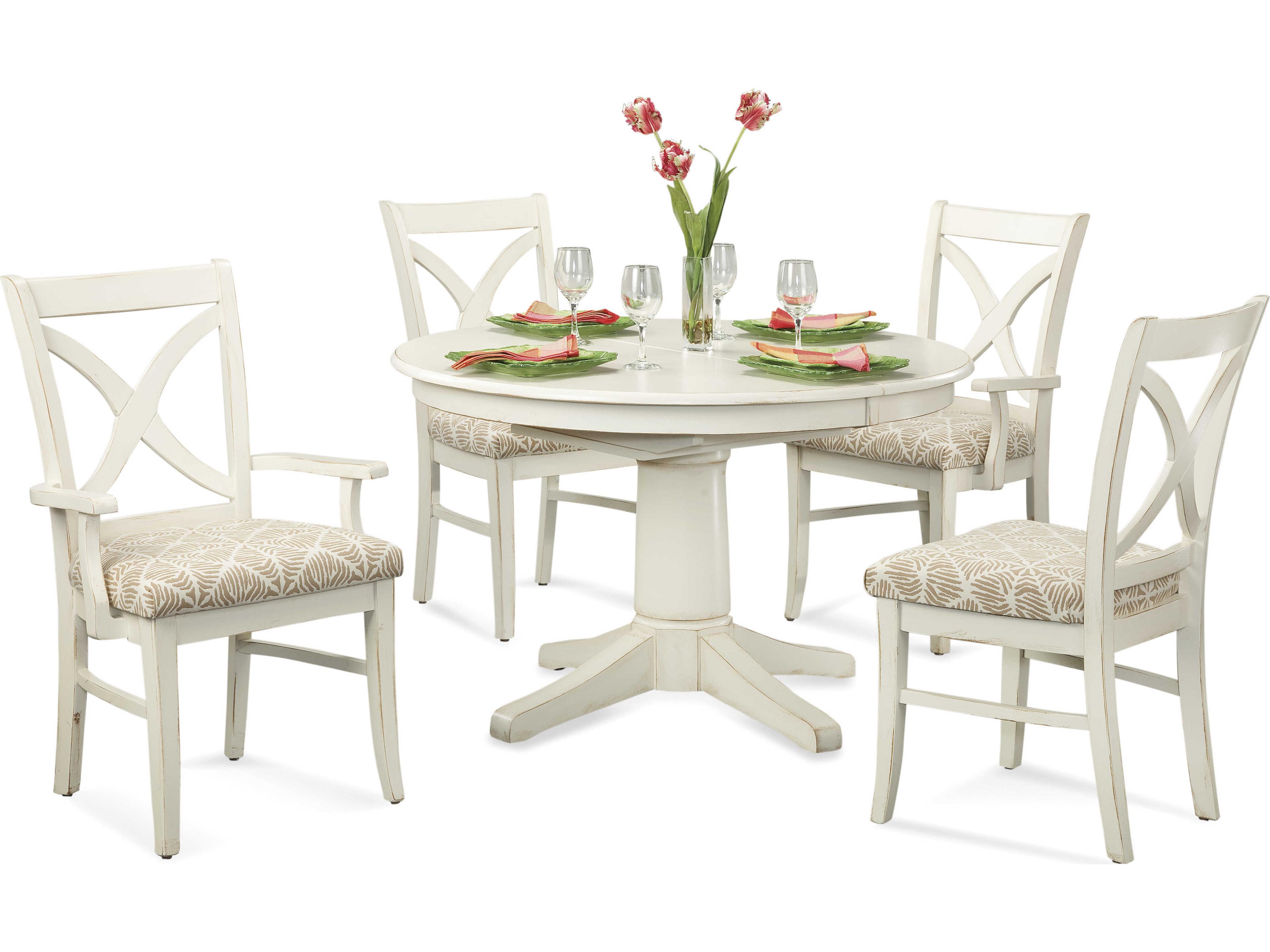 Braxton Culler Hues Rubberwood Gray Upholstered Arm Dining Chair