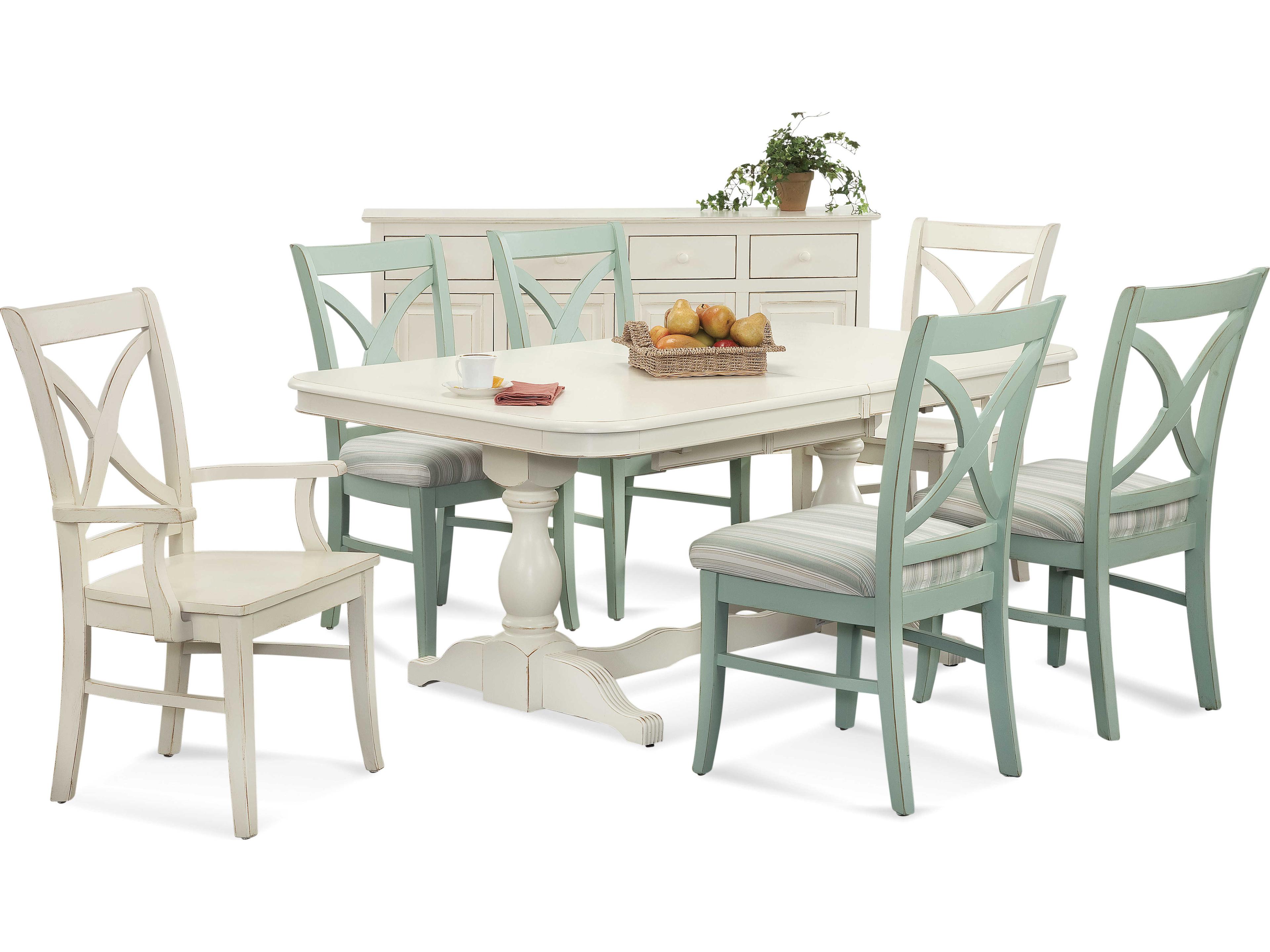 Braxton Culler Hues Rubberwood White Arm Dining Chair