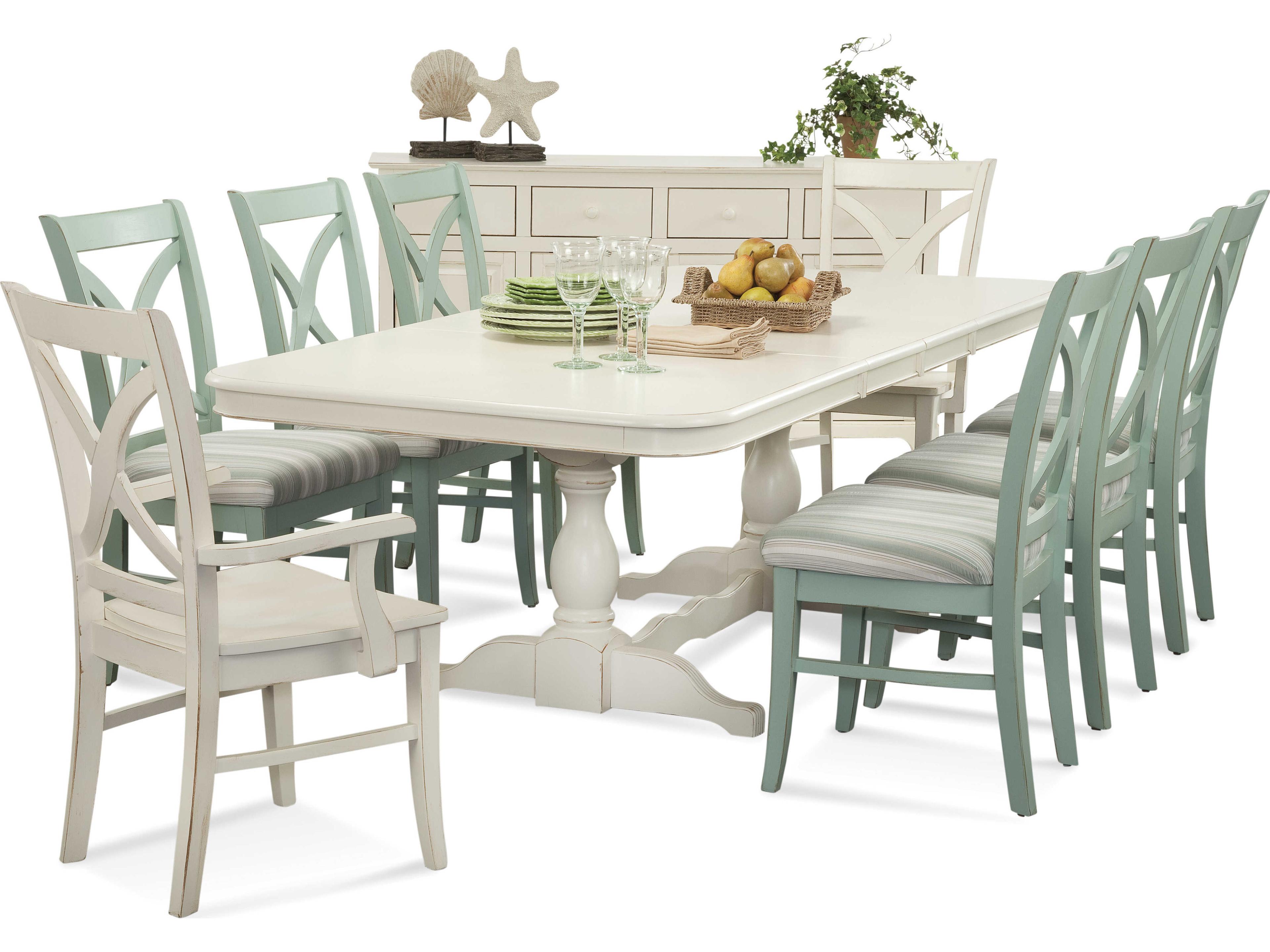 Braxton Culler Hues Rubberwood White Arm Dining Chair